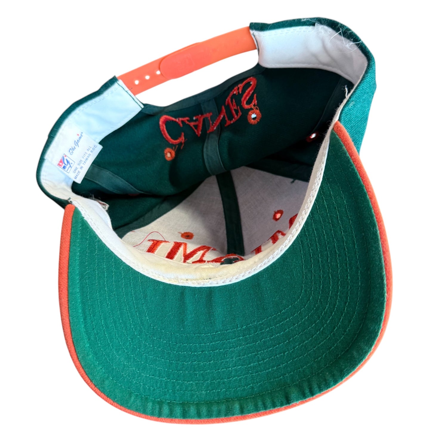 Vintage 90's The Game Miami Hurricanes Spellout Snapback Hat