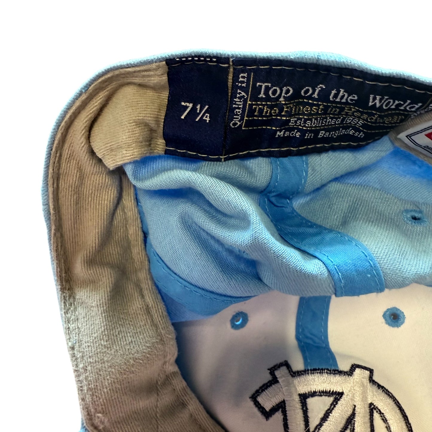 Vintage 90's UNC Tar Heels Logo Fitted Hat Size 7 1/4