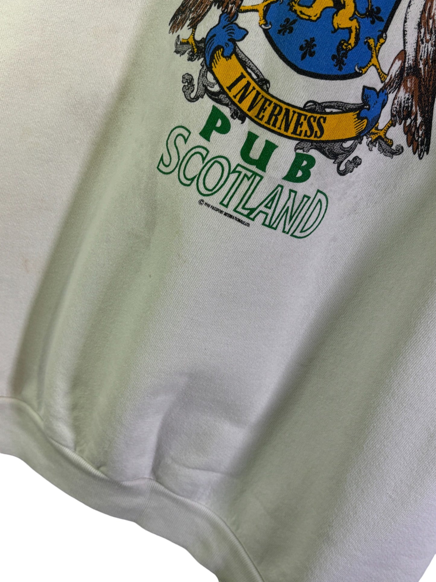 Vintage 1990 Cady's Pub Scotland Graphic Crewneck Sweater Size XL