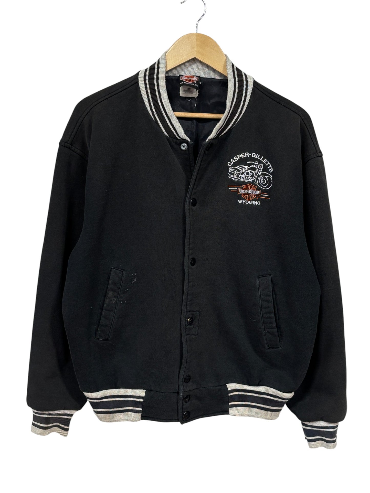 Vintage 90's Harley Davidson Wyoming Bomber Jacket Size Large