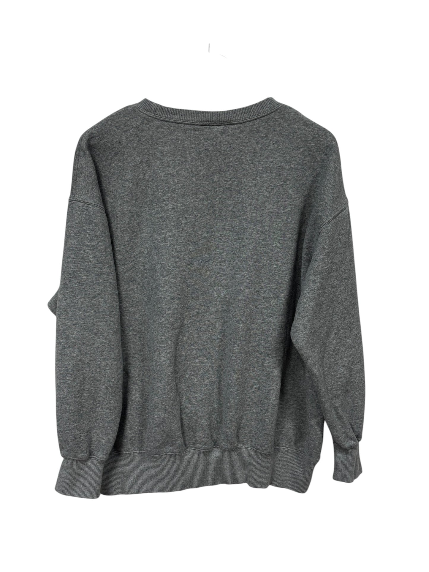 Nike Grey Center Swoosh Crewneck Sweater Size Medium