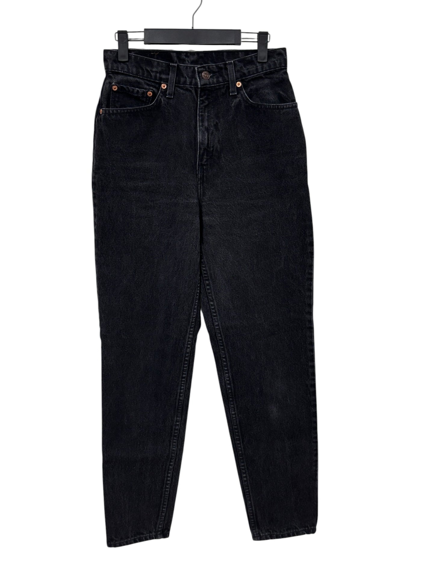 Vintage 90's Levi's 521 Tapered Fit Black Denim Jeans Size 26x31