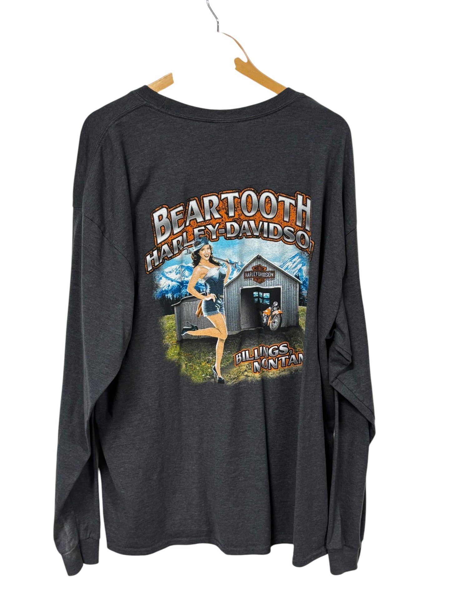 Harley Davidson Beartooth Billings Montana Biker Long Sleeve Size XXL