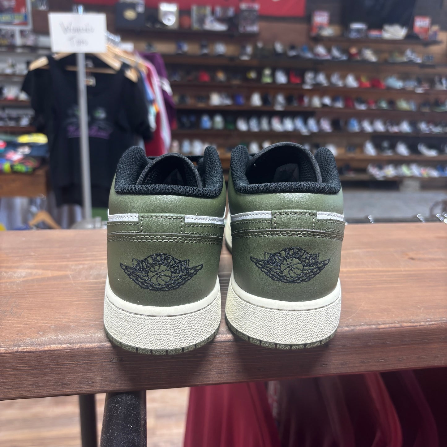 Jordan 1 Low 'Black Toe Medium Olive' Size 6.5Y