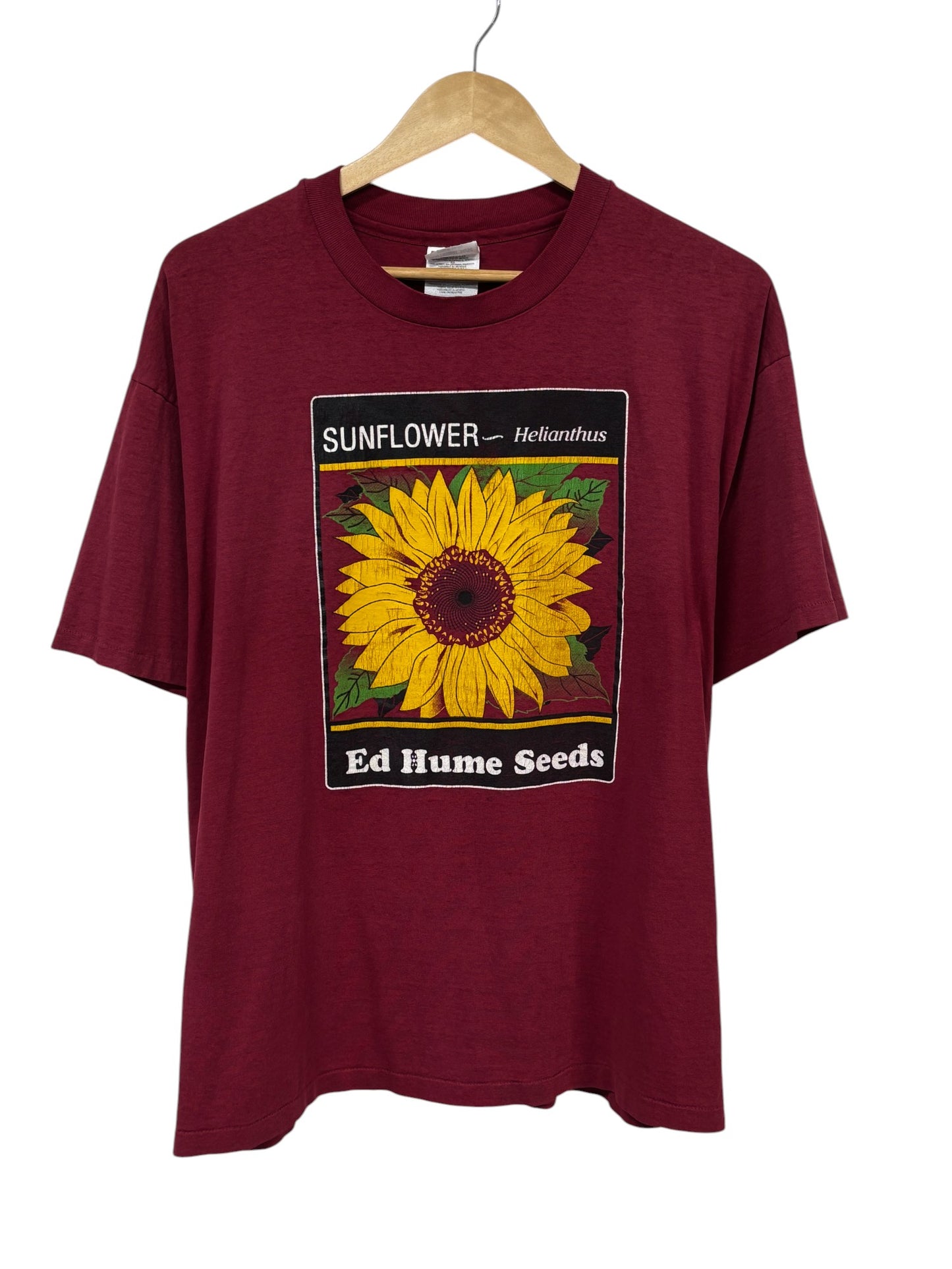 Vintage 90's Sunflower Art Graphic Tee Size XL