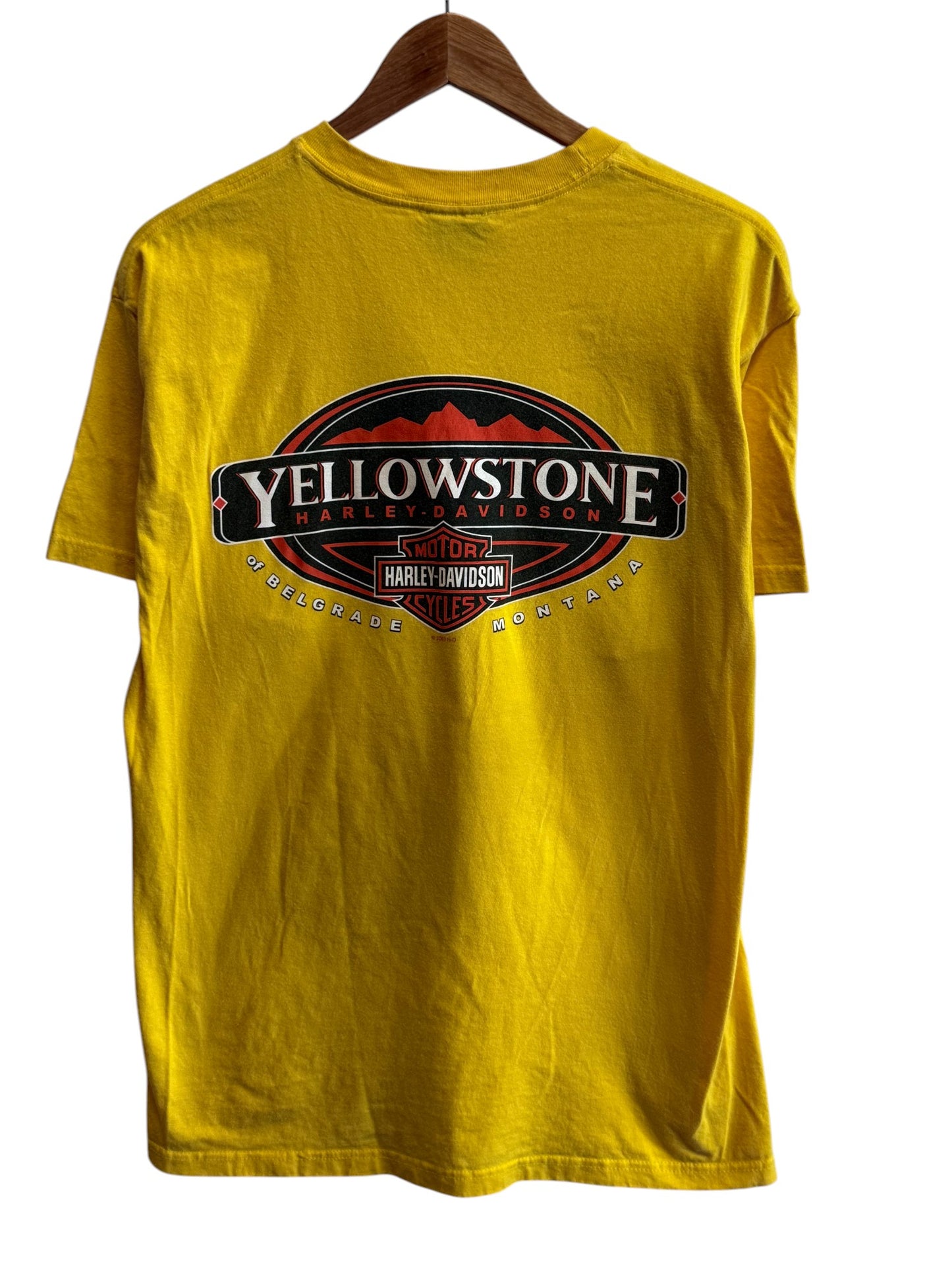 Harley Davidson Yellowstone Belgrade Montana Biker Graphic Tee Size Medium