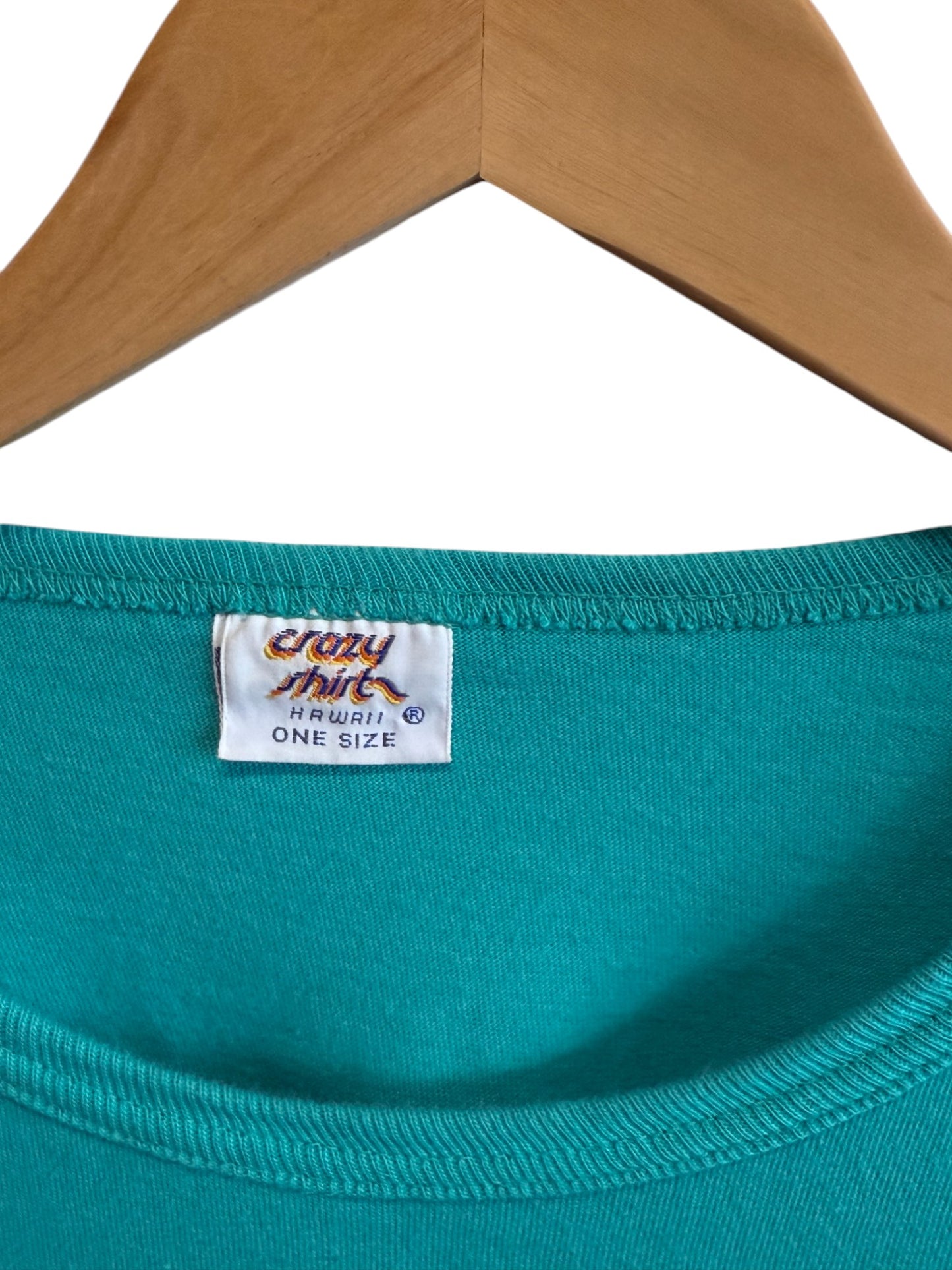 Vintage 90's Women's Napua Hawaii Tropical Island Cropped Tee Size Large