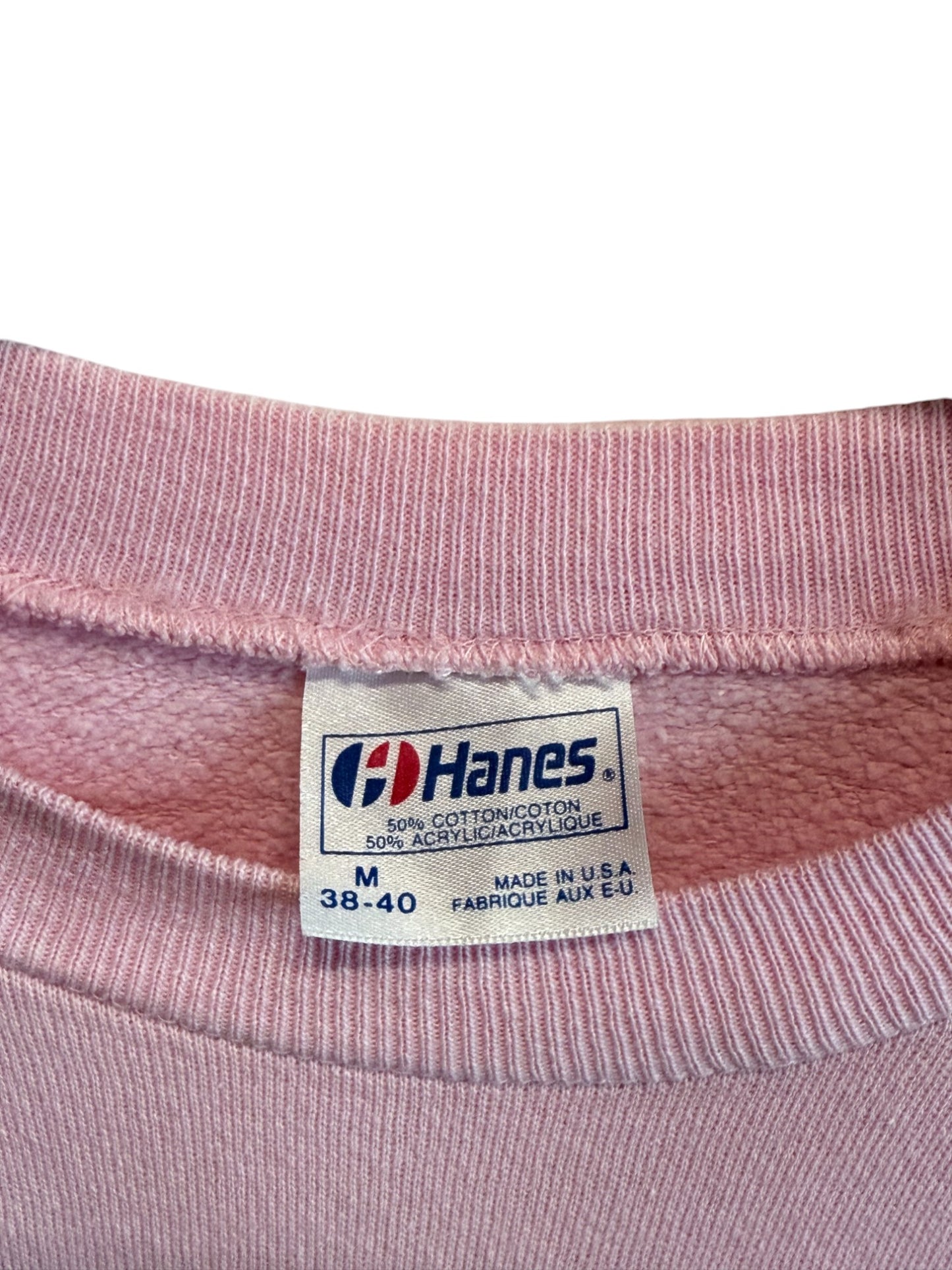 Vintage 80's Women's Pink Kitten Crewneck Sweater Size Medium