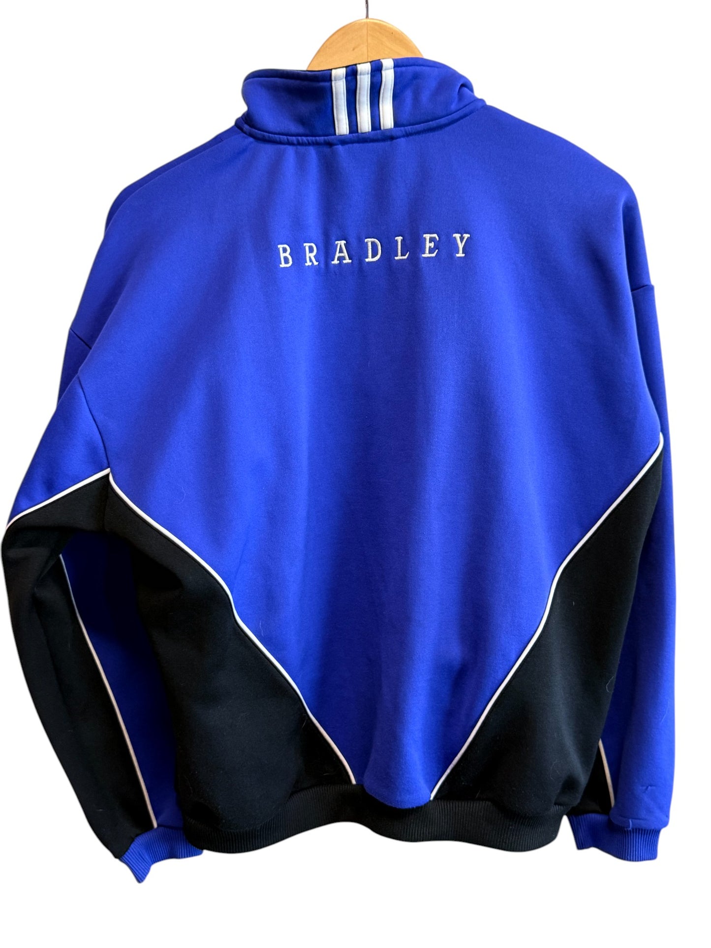 Vintage 90's Adidas Three Striped Zip Up Fleece Jacket Size XL