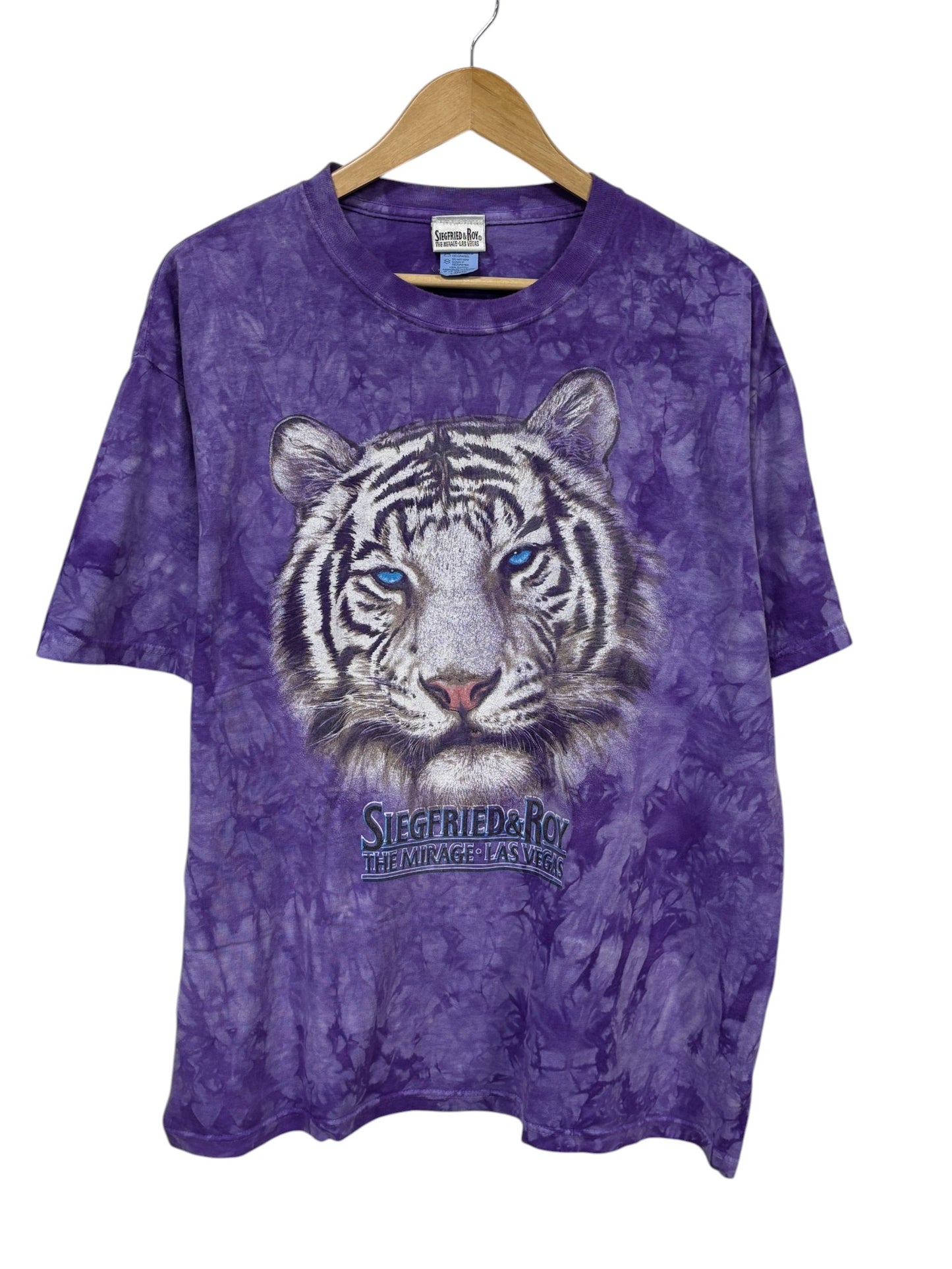 Vintage Y2K Siegfried and Roy Mirage Las Vegas Show Tiger Tee Size Large