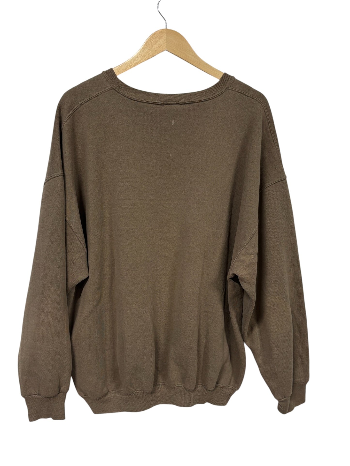 Vintage 90's Russell Athletic Brown Boxy Fit Crewneck Sweater Size XXL