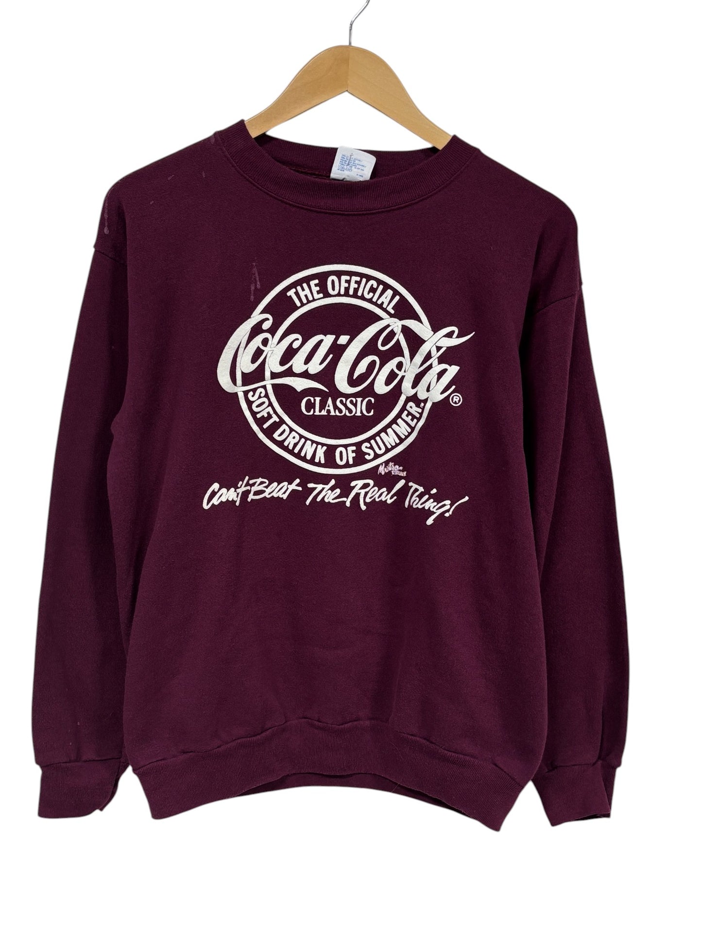 Vintage 80's Coca Cola Soft Drink of Summer Crewneck Sweater Size Large