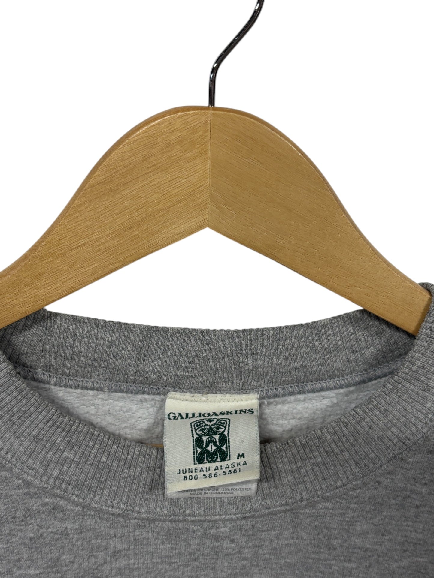 Vintage 90's Alaska Grizzly Bear Salmon Fishing Sweater Size Medium