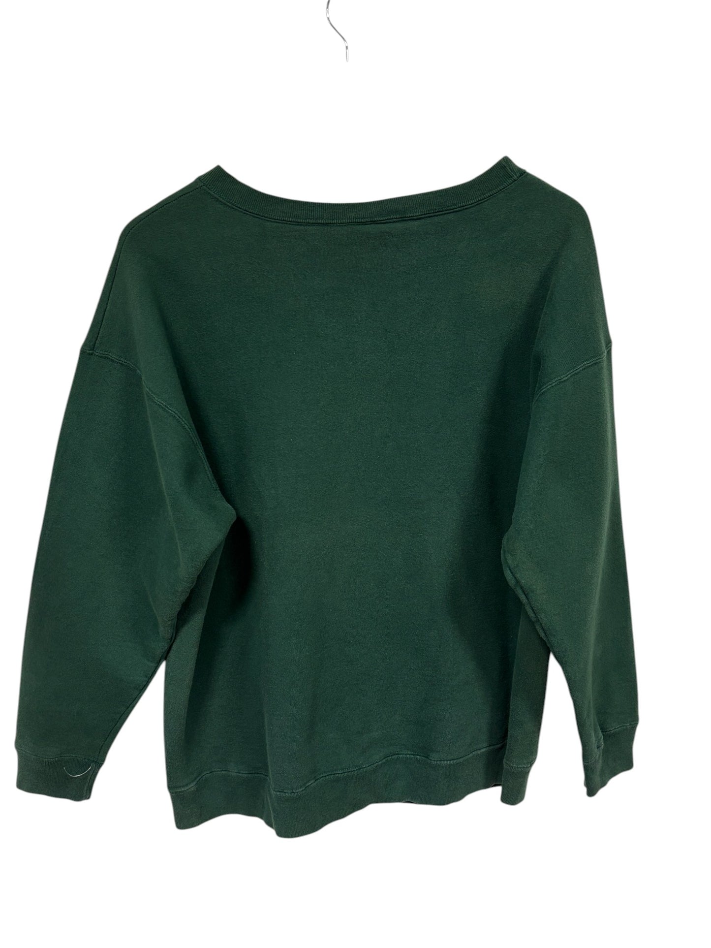 Vintage 90's Guess Oversized Green Crewneck Sweater Size Large