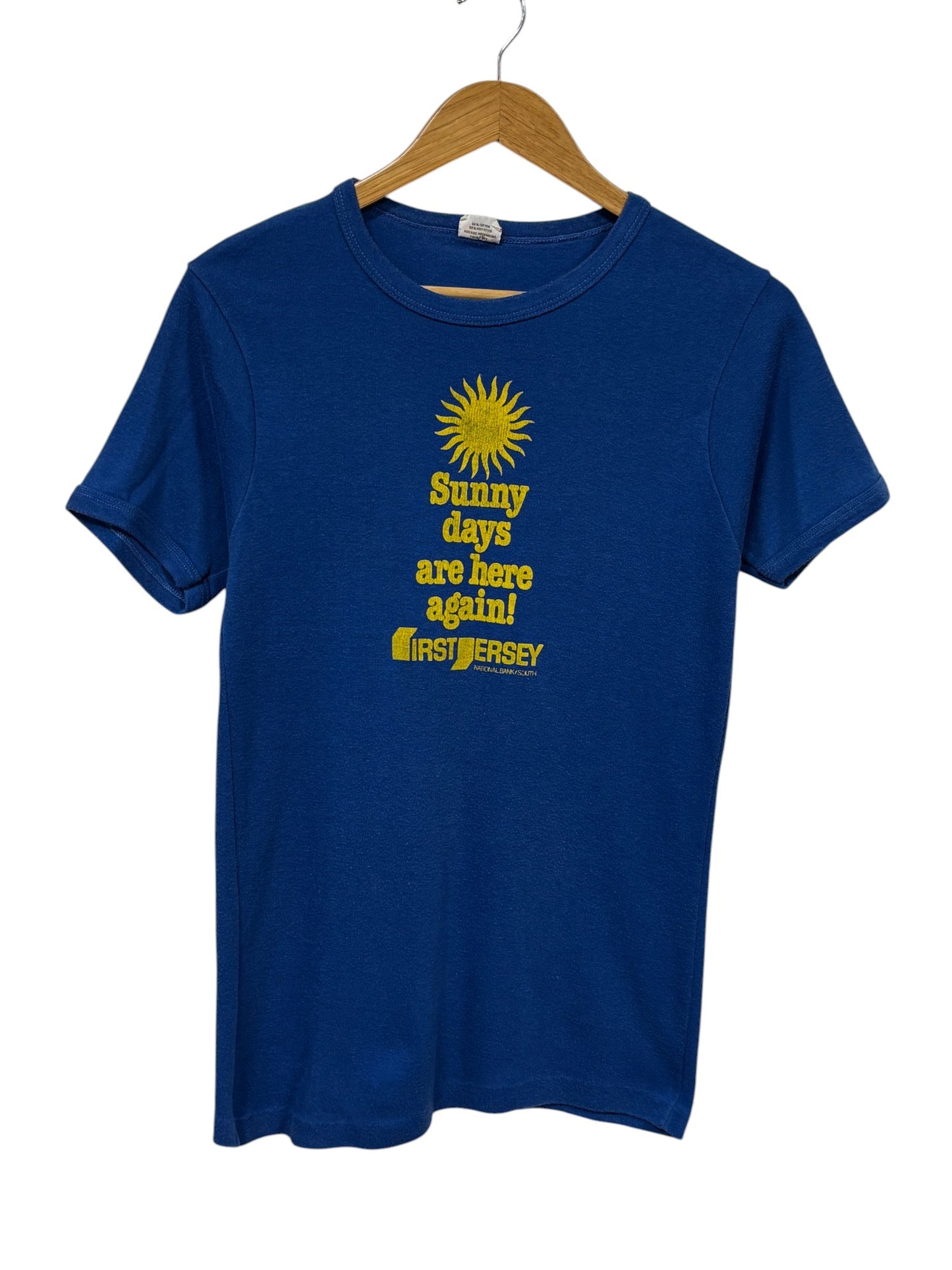 Vintage 80's Sunny Days Here Again New Jersey Graphic Tee Size Large