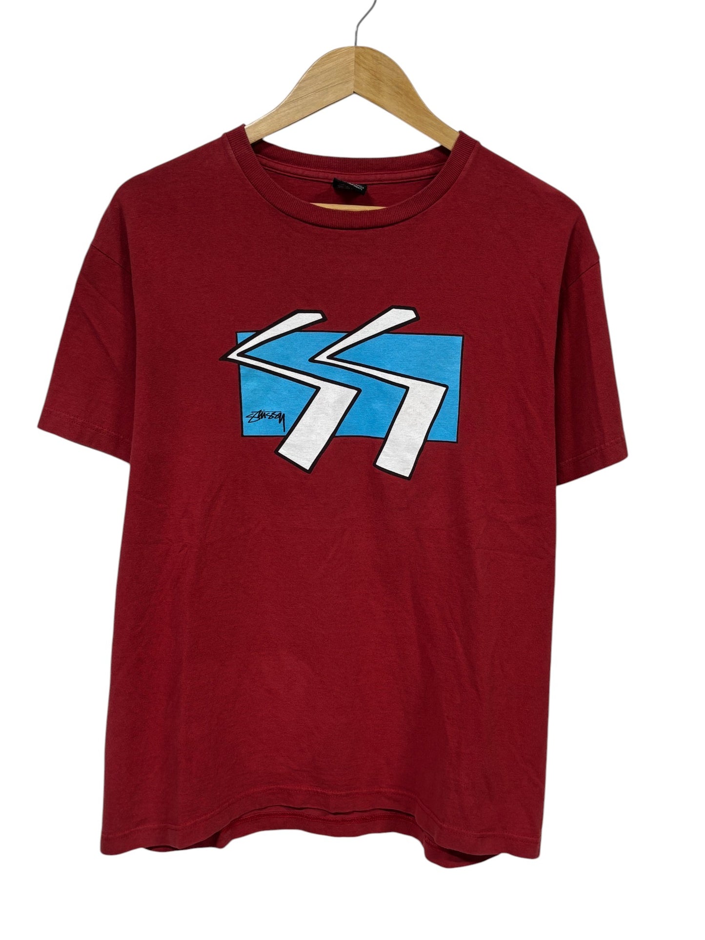 Vintage Y2K Stussy Big Wave SS Graphic Tee Size Medium