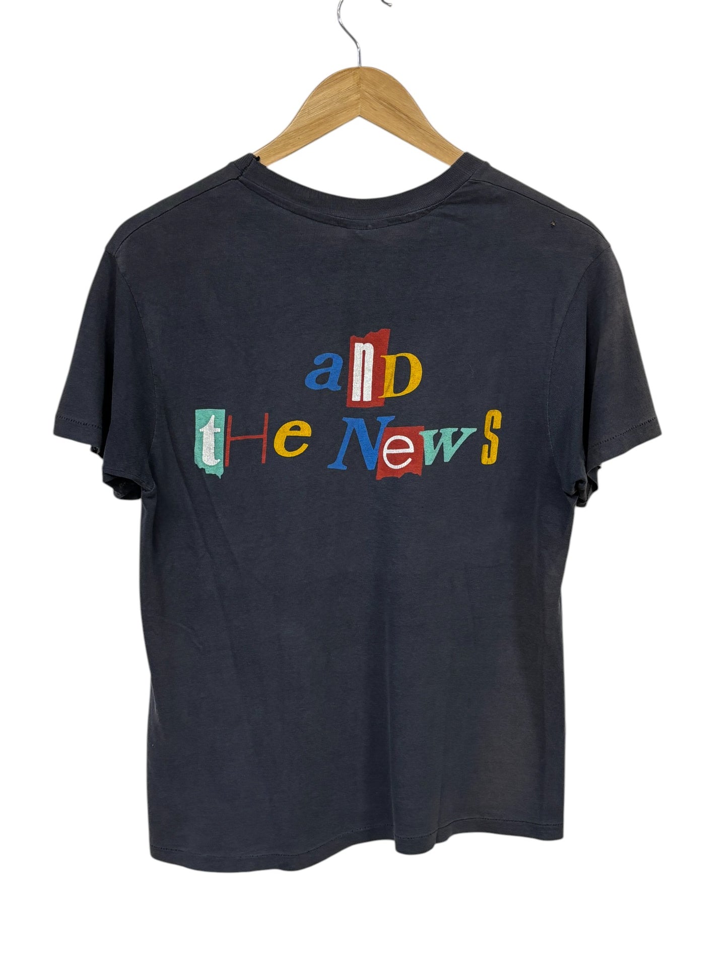 Vintage 80's Huey Lewis and the News Distressed Band Tee Size Medium