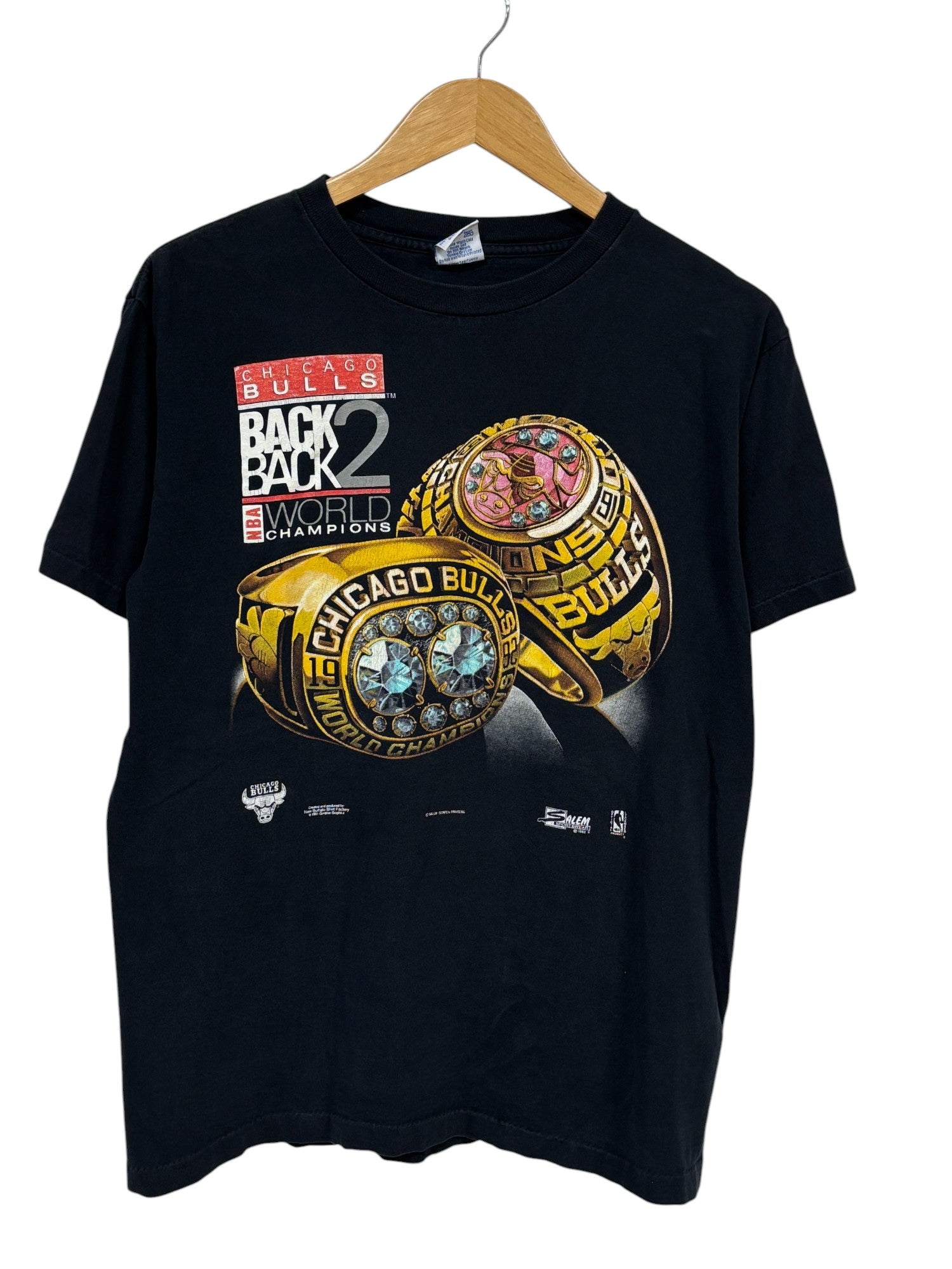 Vintage Salem Sportswear Chicago Bulls Back to Back Graphic Tee 