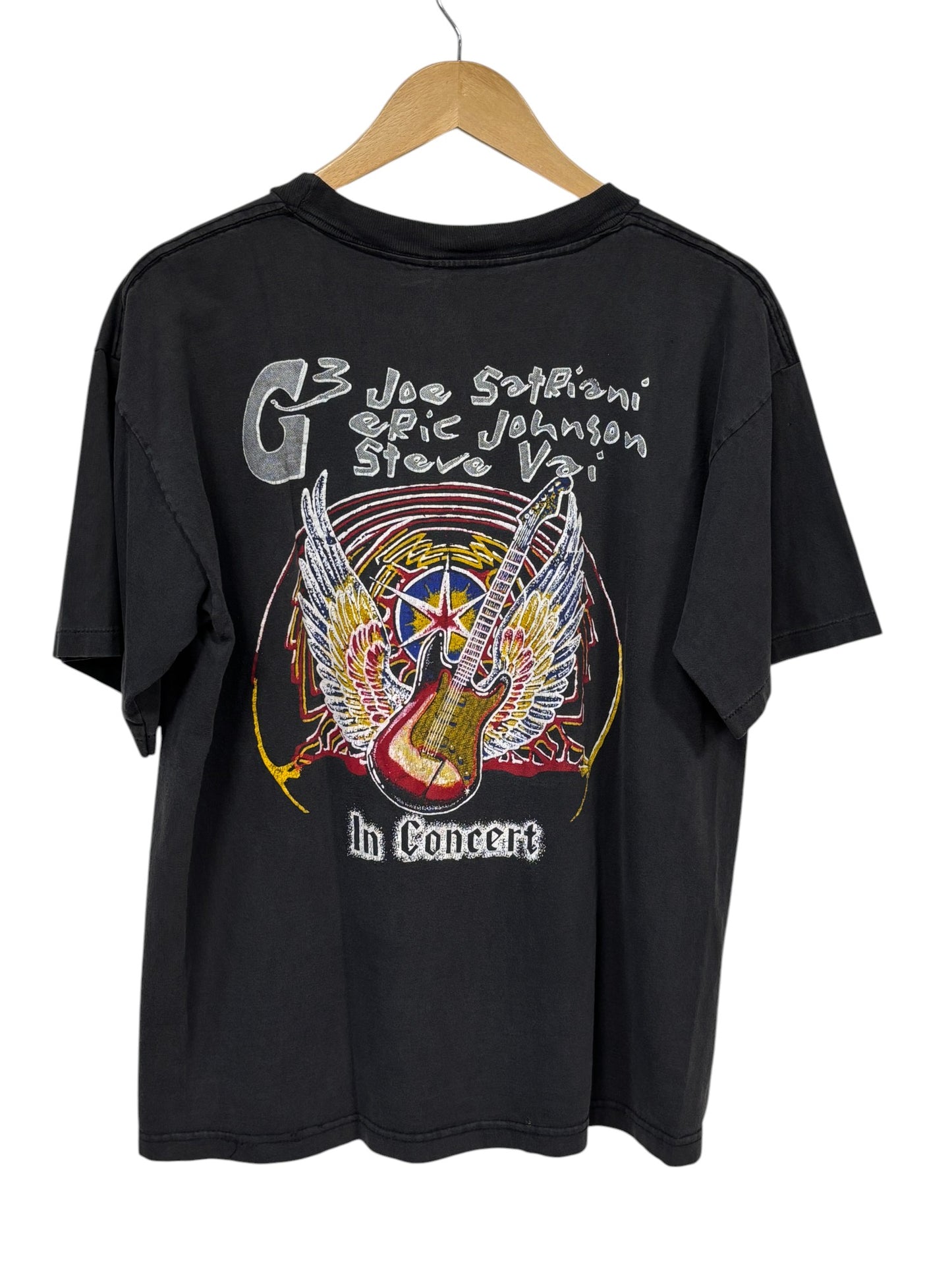 Vintage 90's G3 Joe Satriani Eric Johnson Steve Vai Band Tour Tee Size Medium