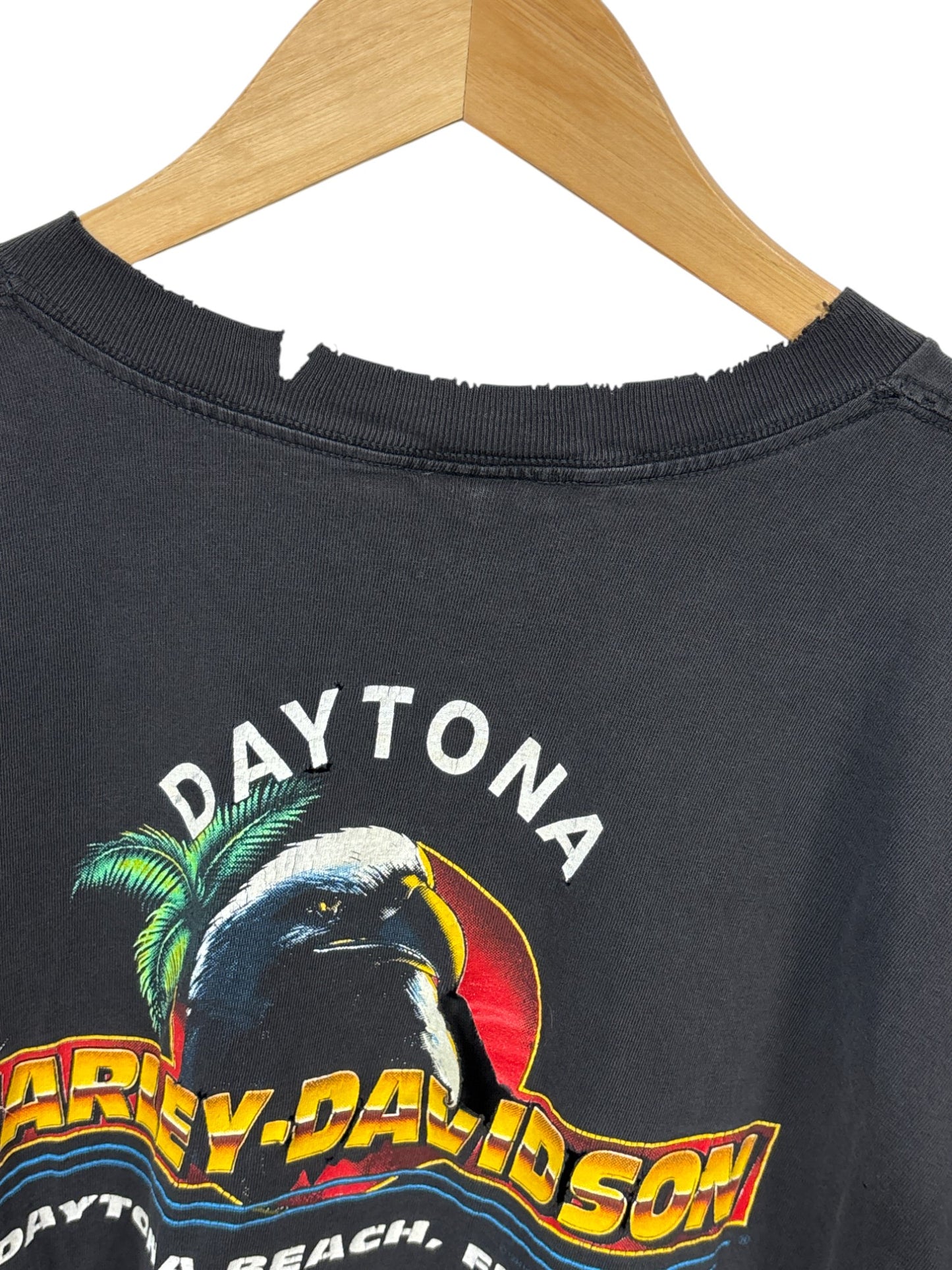 Vintage 1995 Harley Davidson Daytona Biker Week Thrashed Tee Size Large