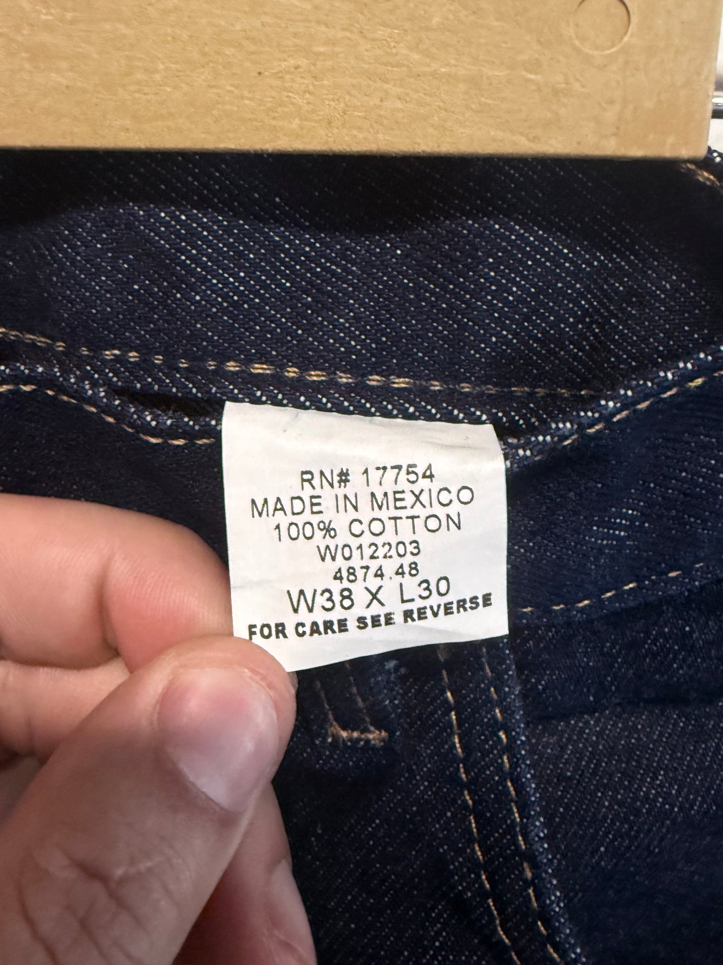 Vintage Key Dark Wash Denim Carpenter Jeans Size 37x28