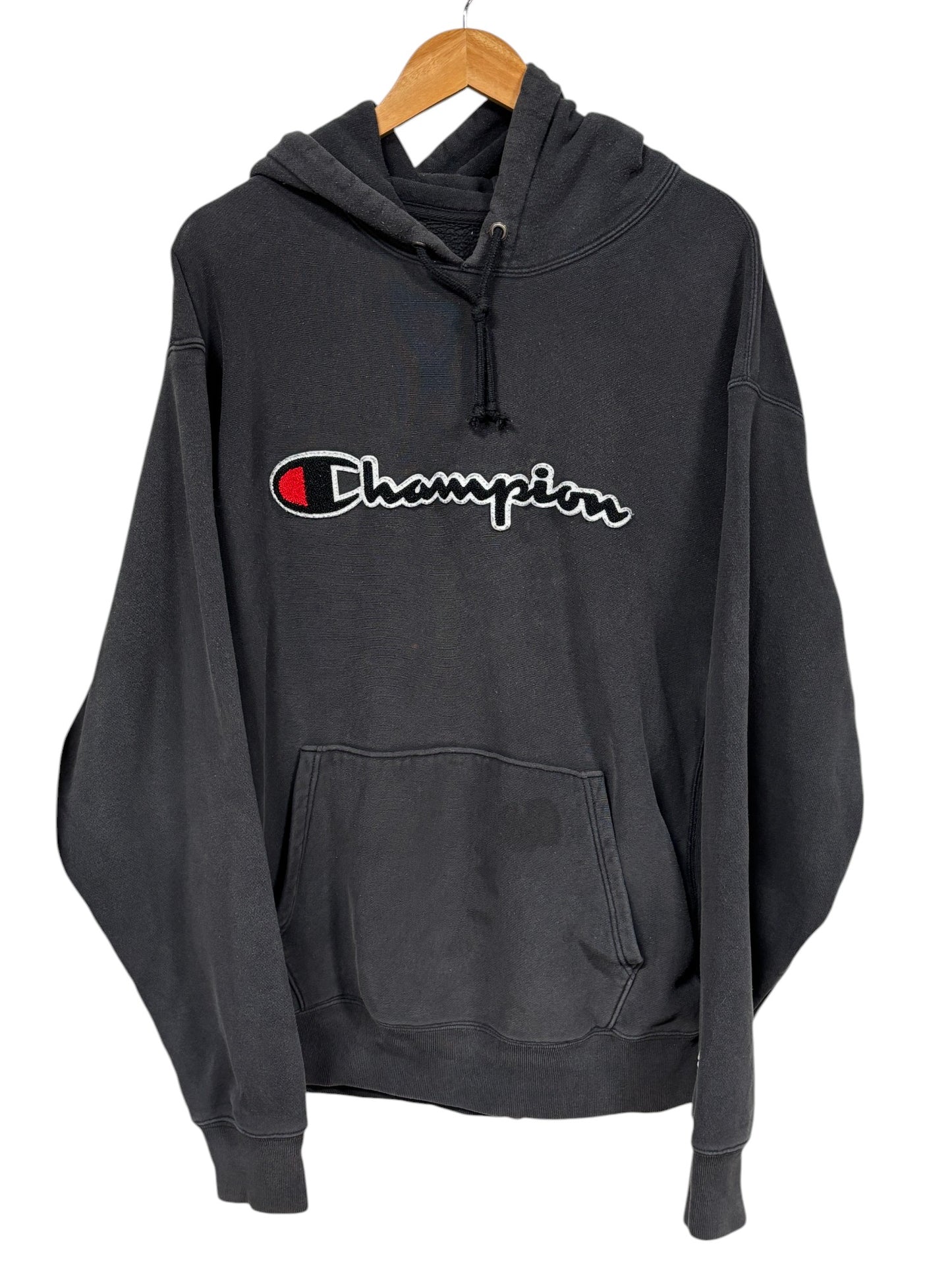 Vintage 00's Champion Spellout Reverse Weave Hoodie Size XL