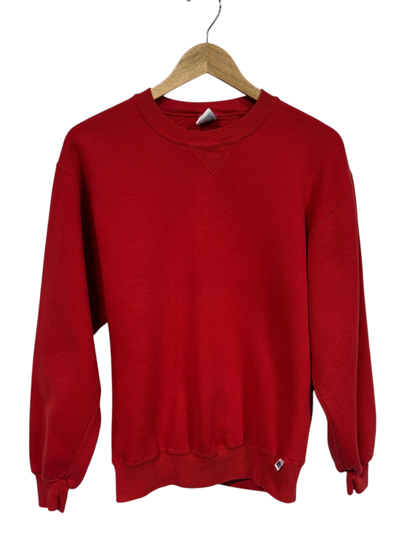 Vintage 90's Russell Athletic Red Blank Crewneck Size Medium