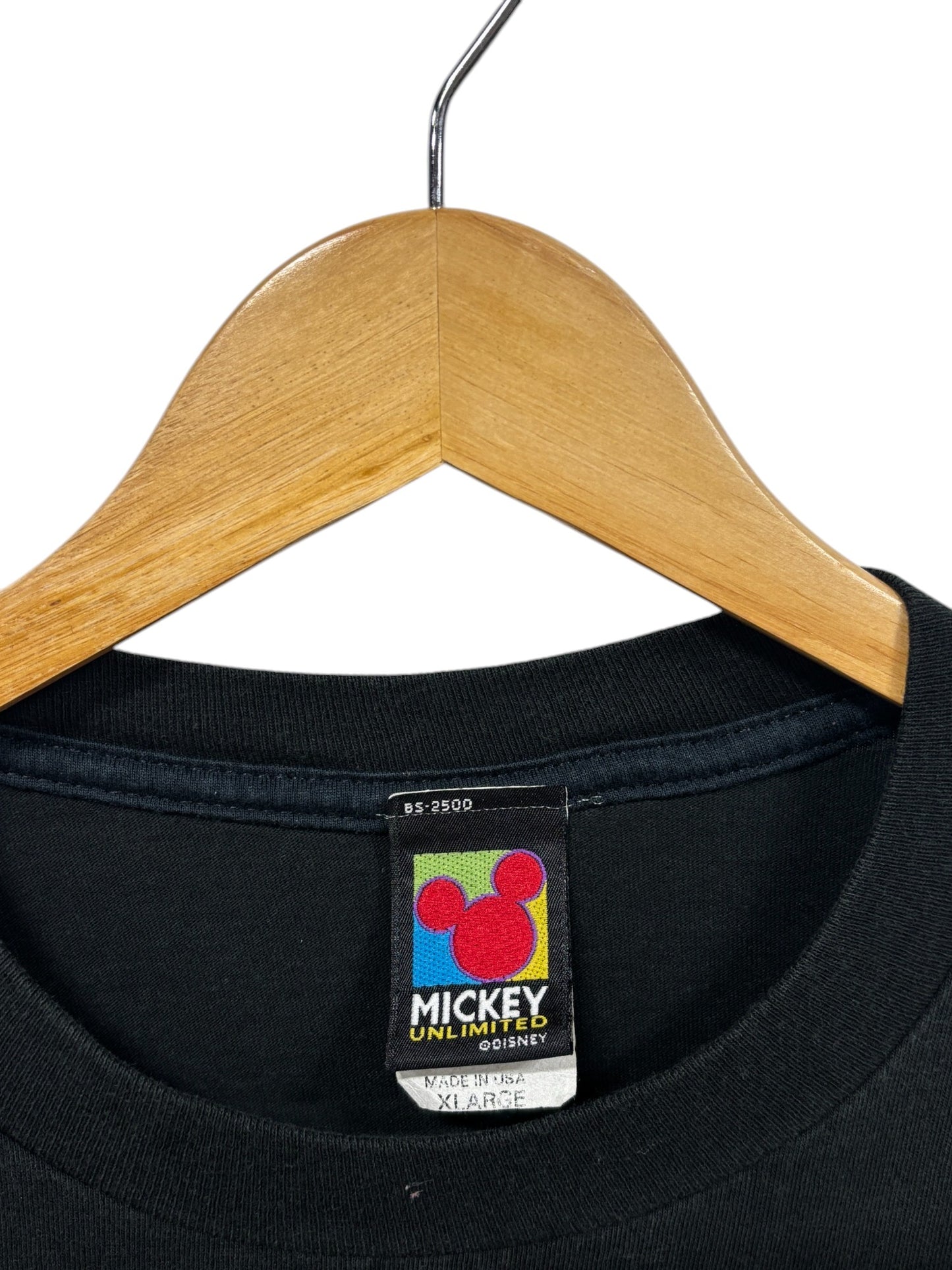 Vintage 90's Disney Mickey Mouse Double Sided Cartoon Graphic Tee Size XL