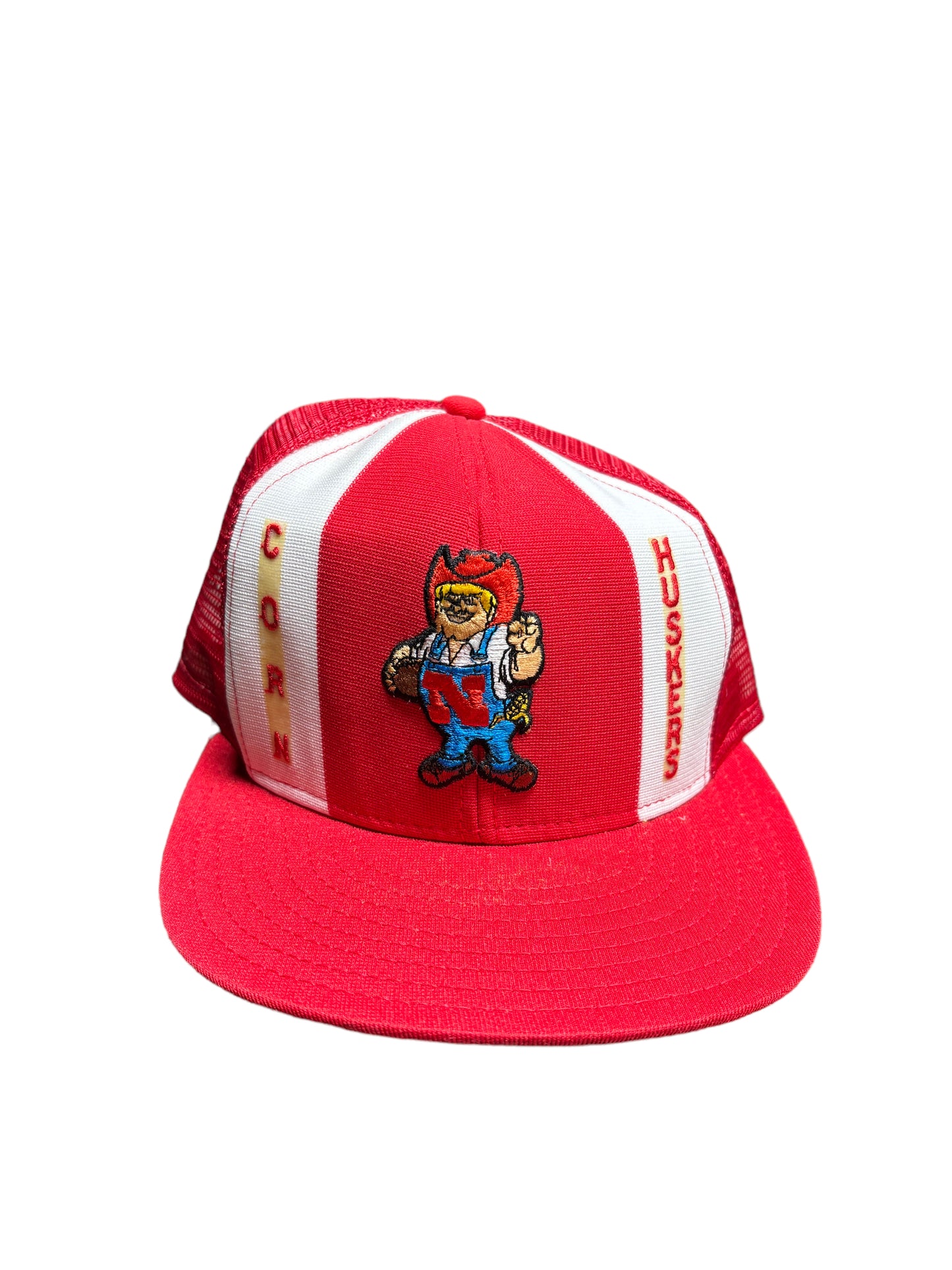 Vintage 80's AJD Lucky Stripes Nebraska Cornhuskers Trucker Hat
