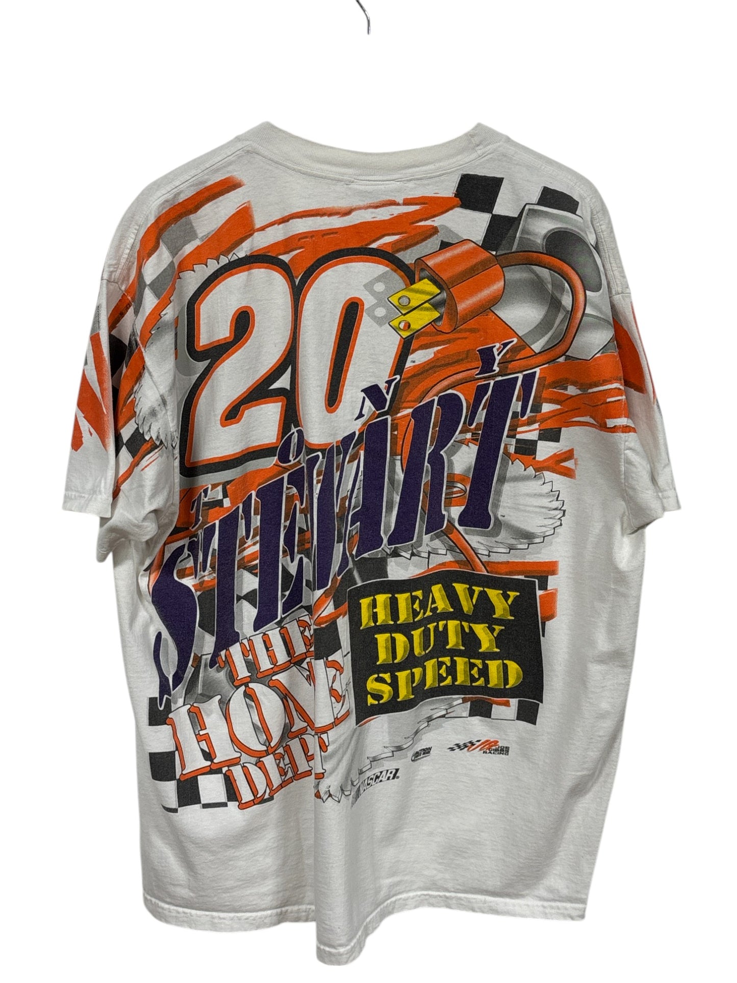 Vintage 1999 NASCAR Tony Stewart Racing AOP Graphic Tee Size XL