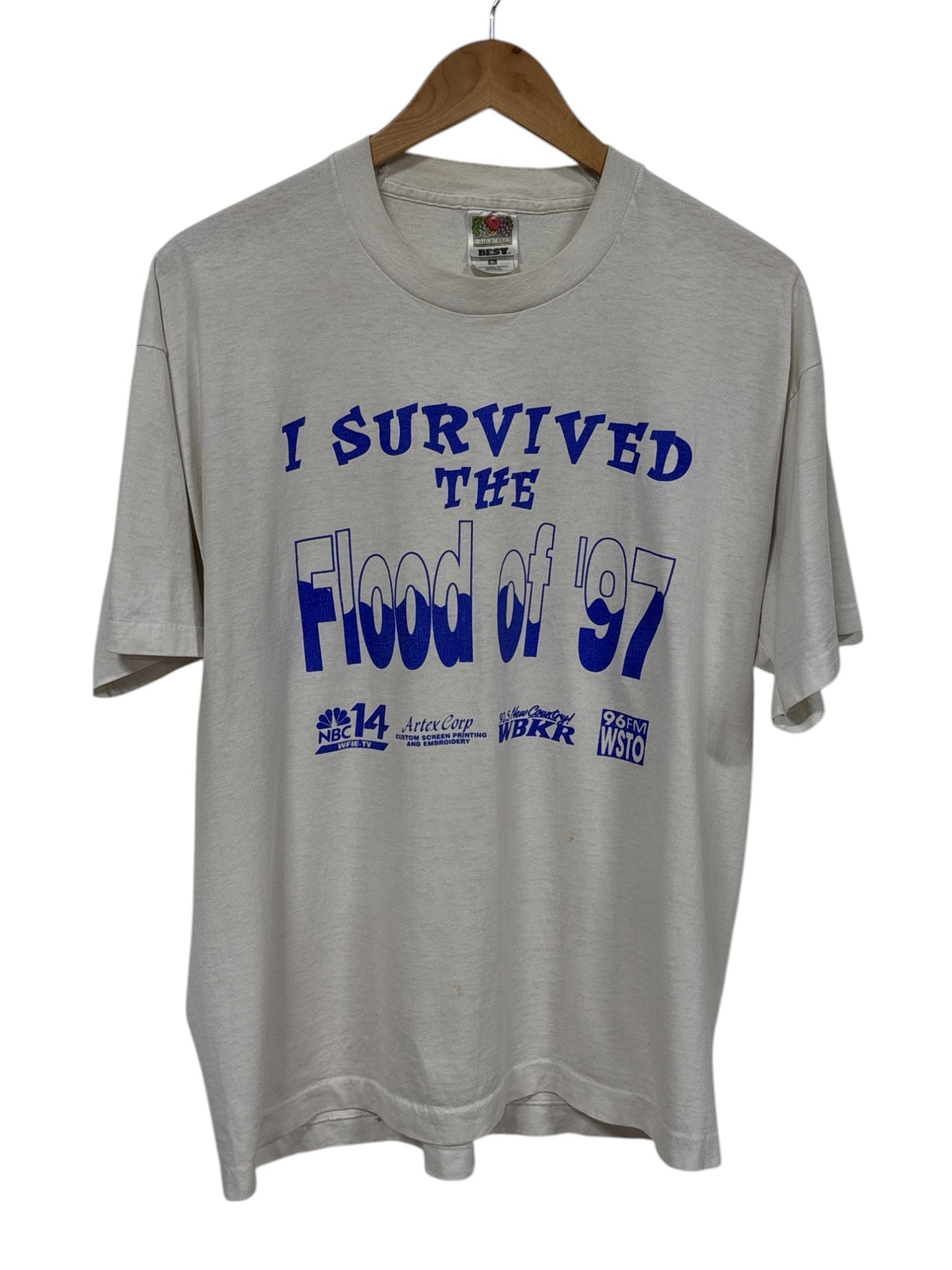 Vintage I Survived The Flood of 97 North Dakota Graphic Tee Size XL