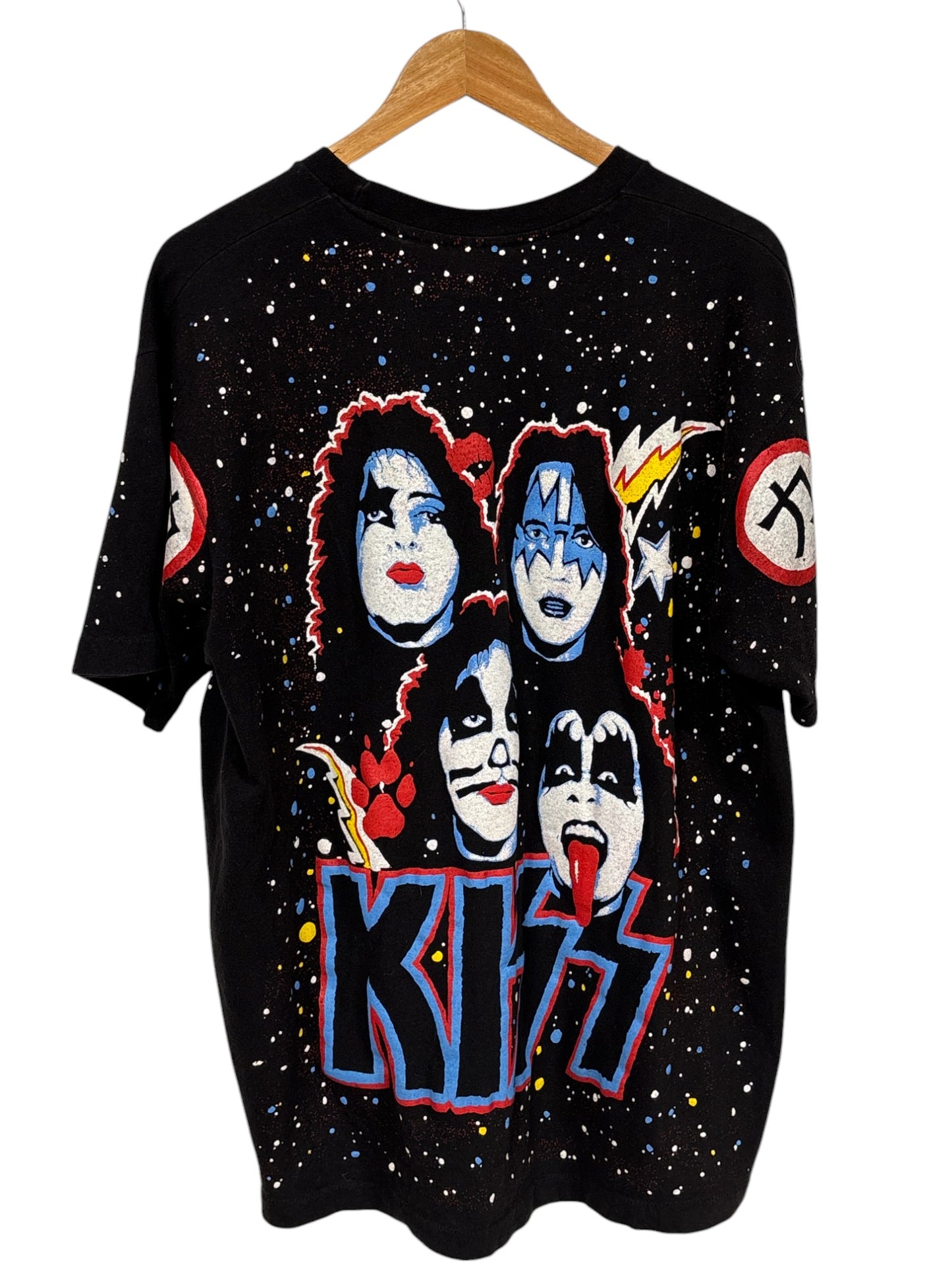 Vintage 1992 KISS AOP Band Graphic Tee Size XL