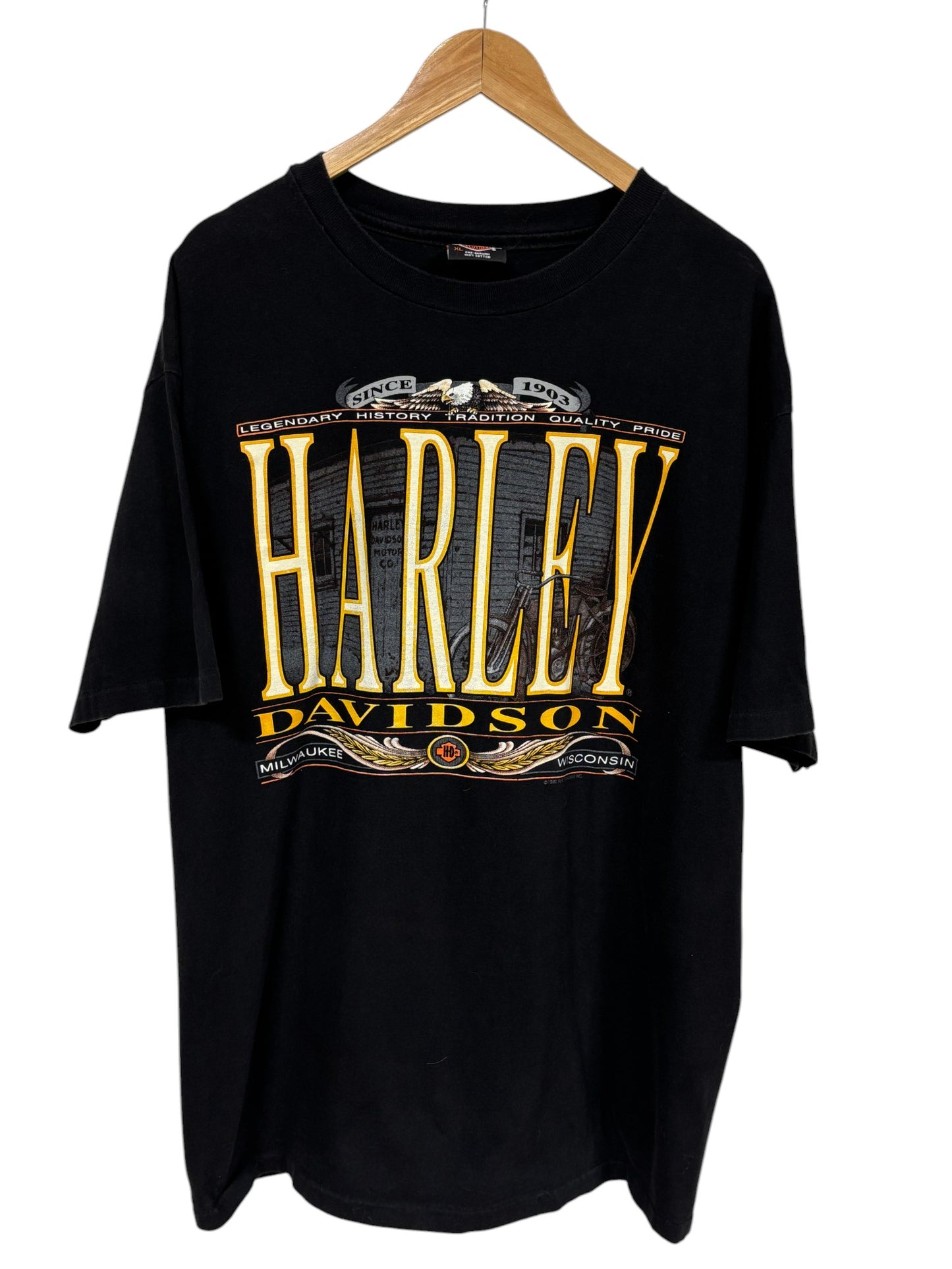 Vintage 90's Harley Davidson London England Biker Graphic Tee Size XL