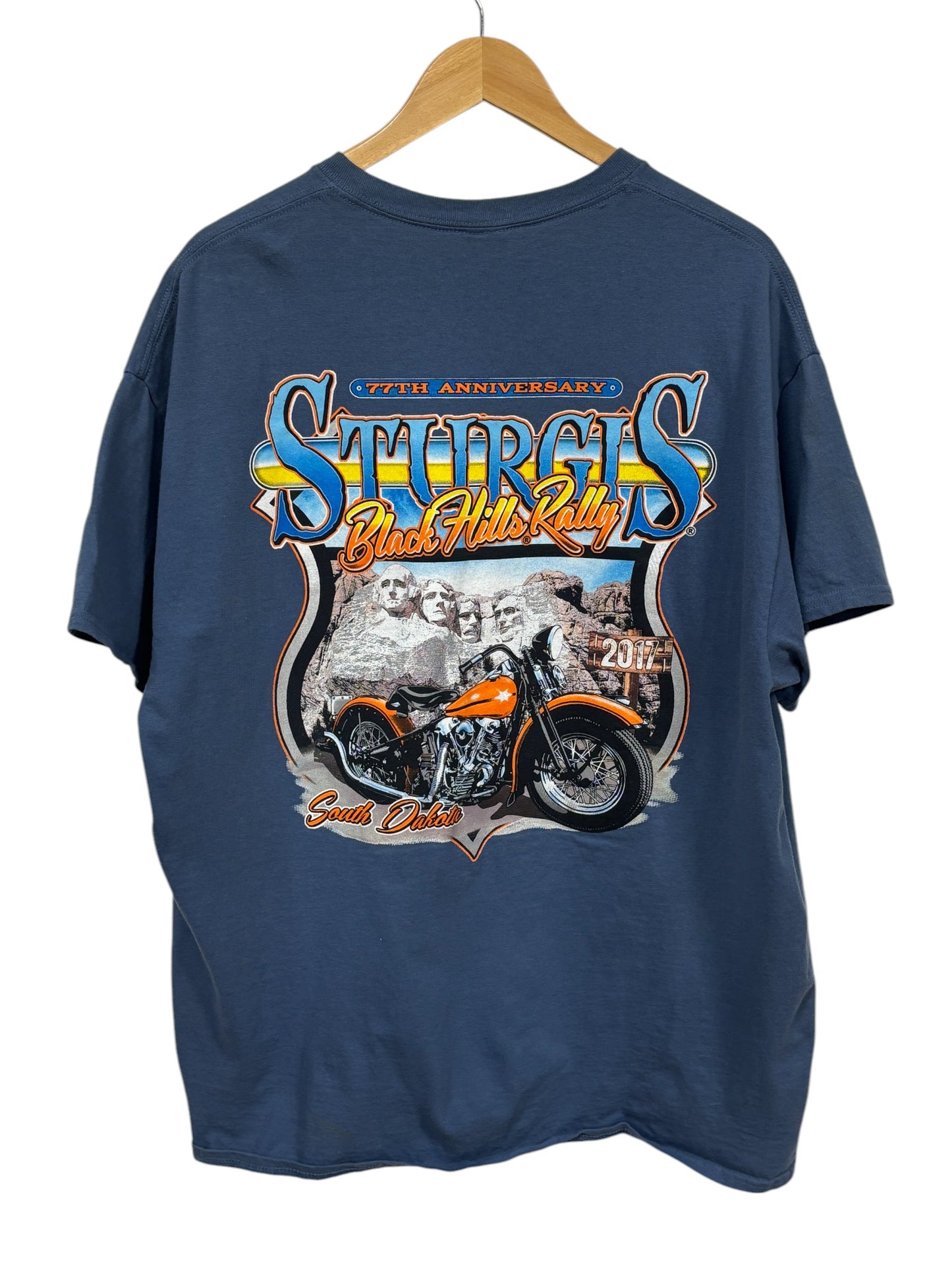 Harley Davidson 77th Annual Black Hills Biker Rally Graphic Tee Size XL
