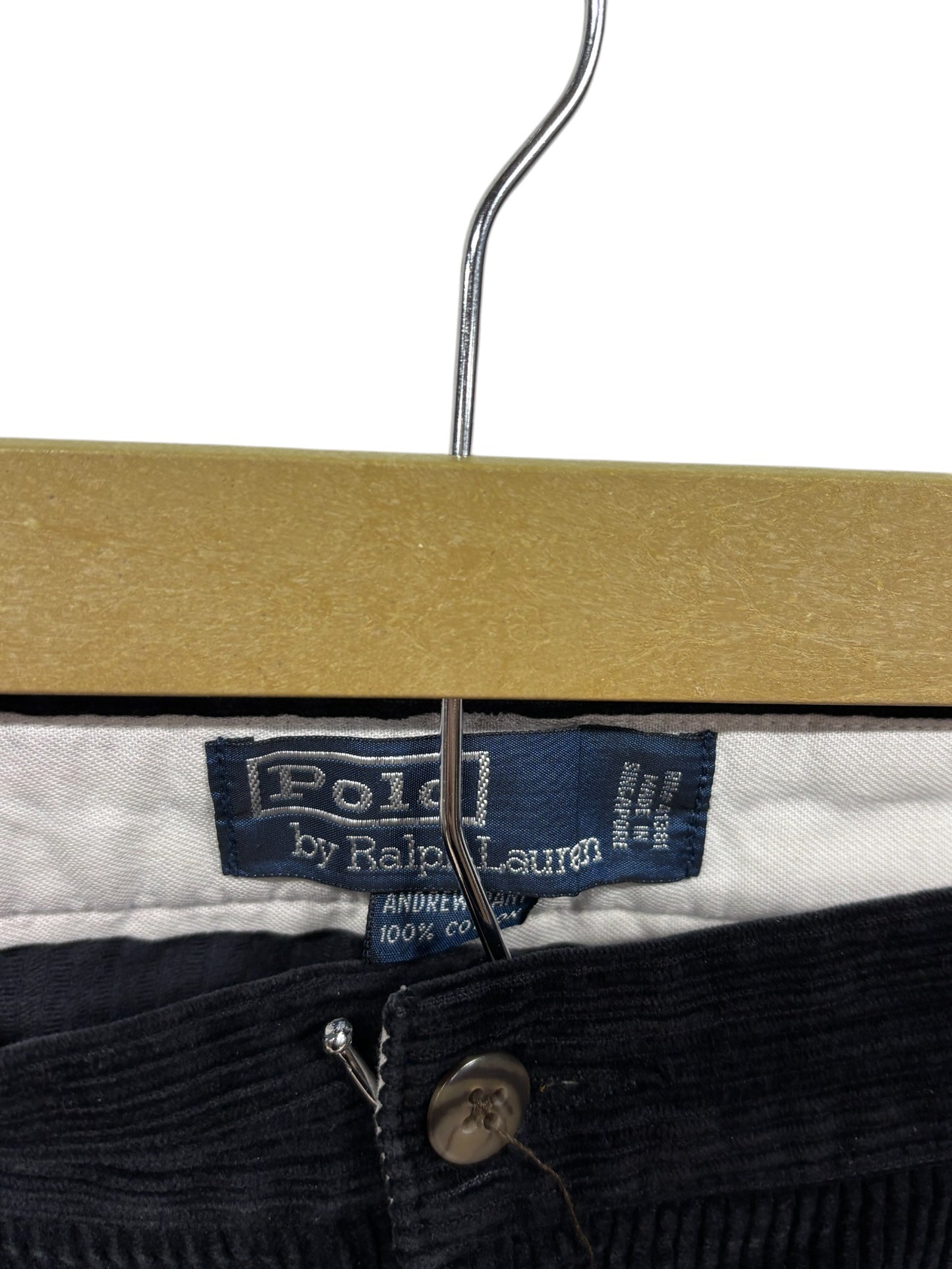 Vintage Polo Ralph Lauren Corduroy Andrew Skater Pants Black Size 36x30