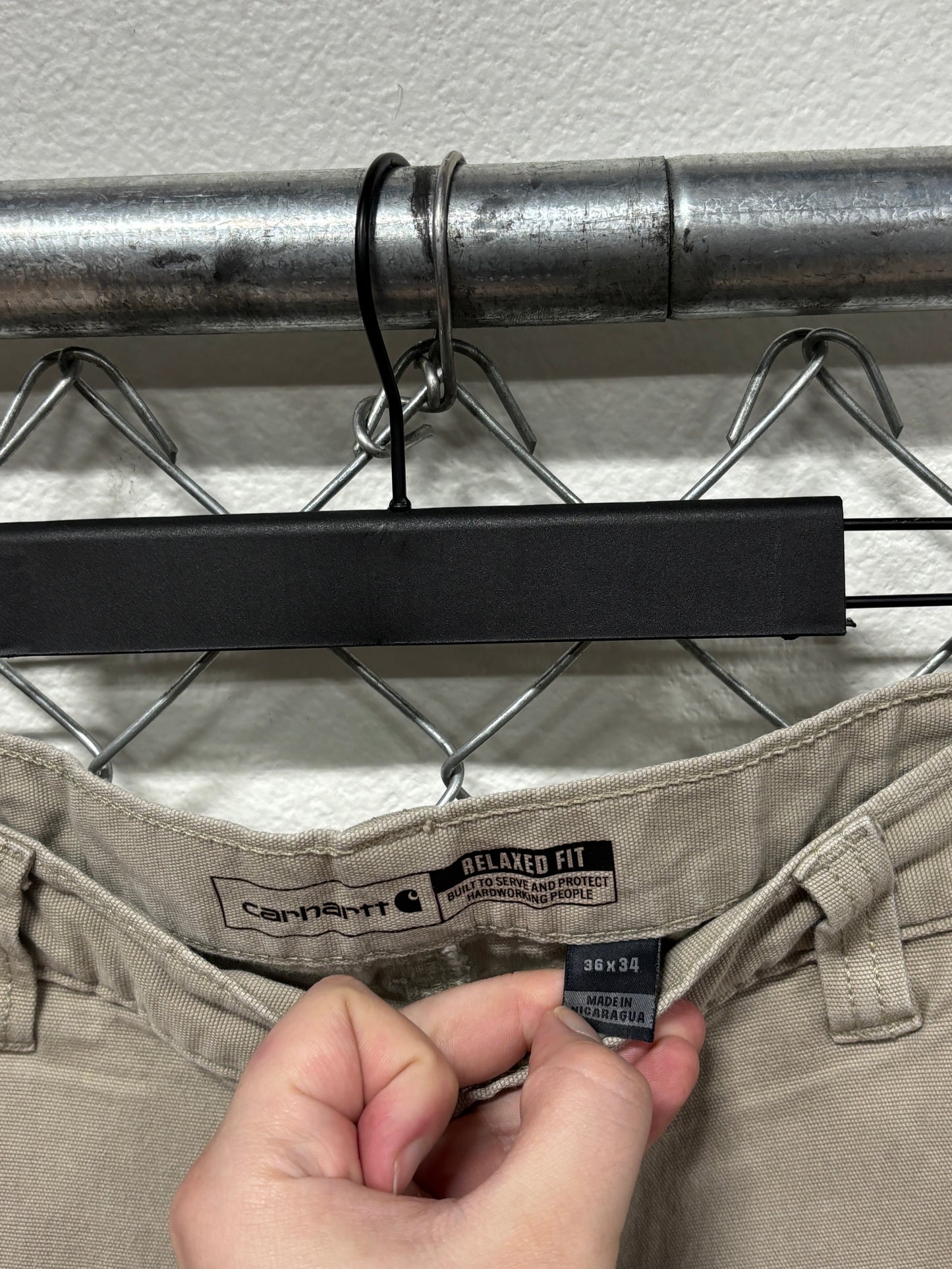 Carhartt Tan Relaxed Fit Carpenter Pants Size 35x32