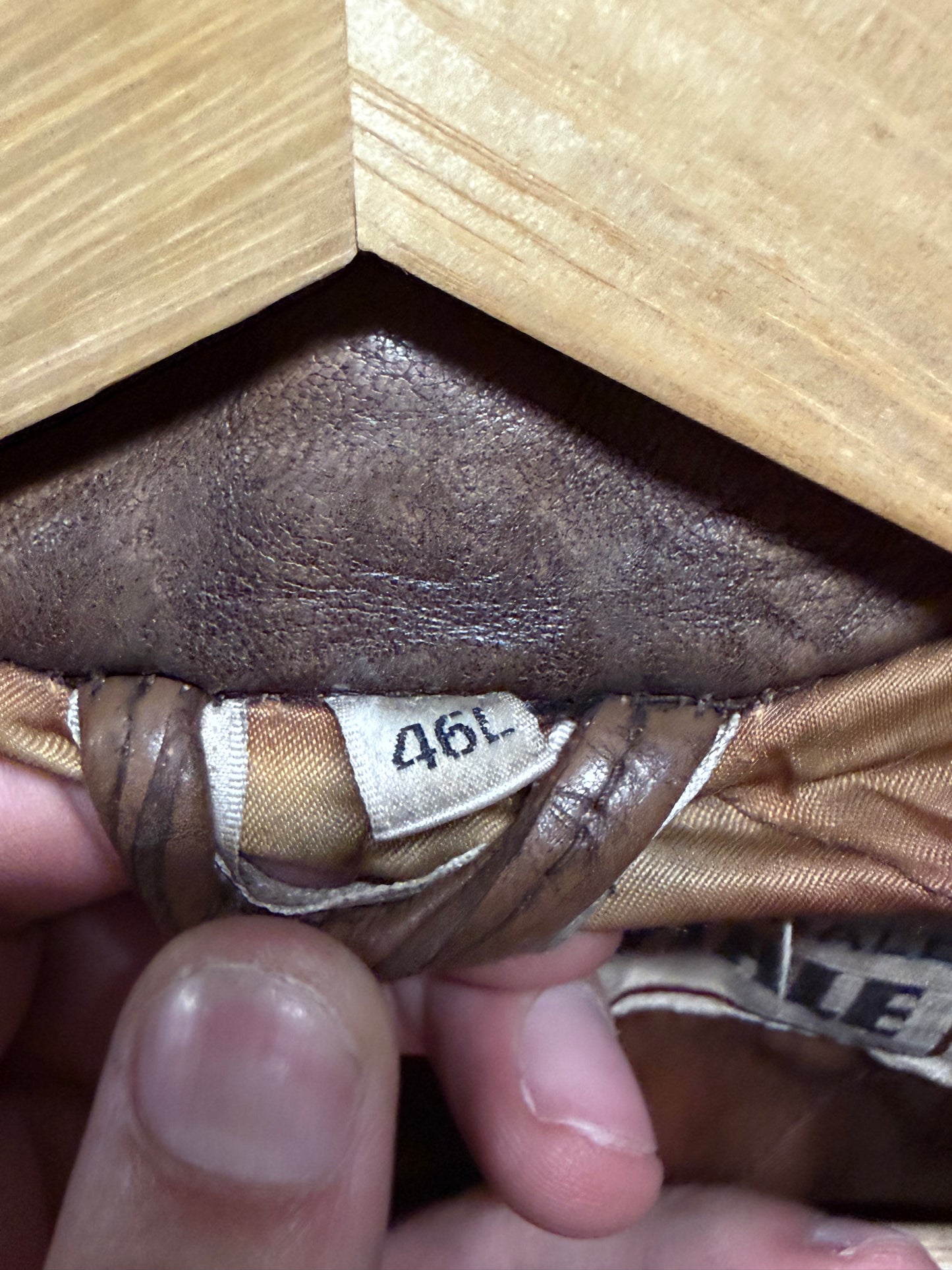 Vintage Aeropostale Brown Leather Bomber Flight Jacket Size 46 L/XL