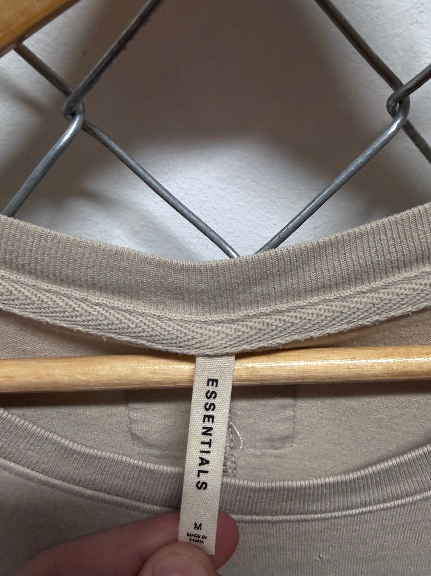 Fear of God Essentials Tan Short Sleeve Tee Size Medium