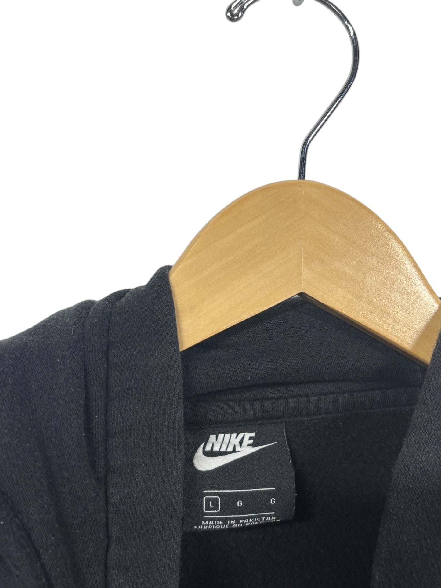 Nike Futura Swoosh Logo Black Hoodie Size Large