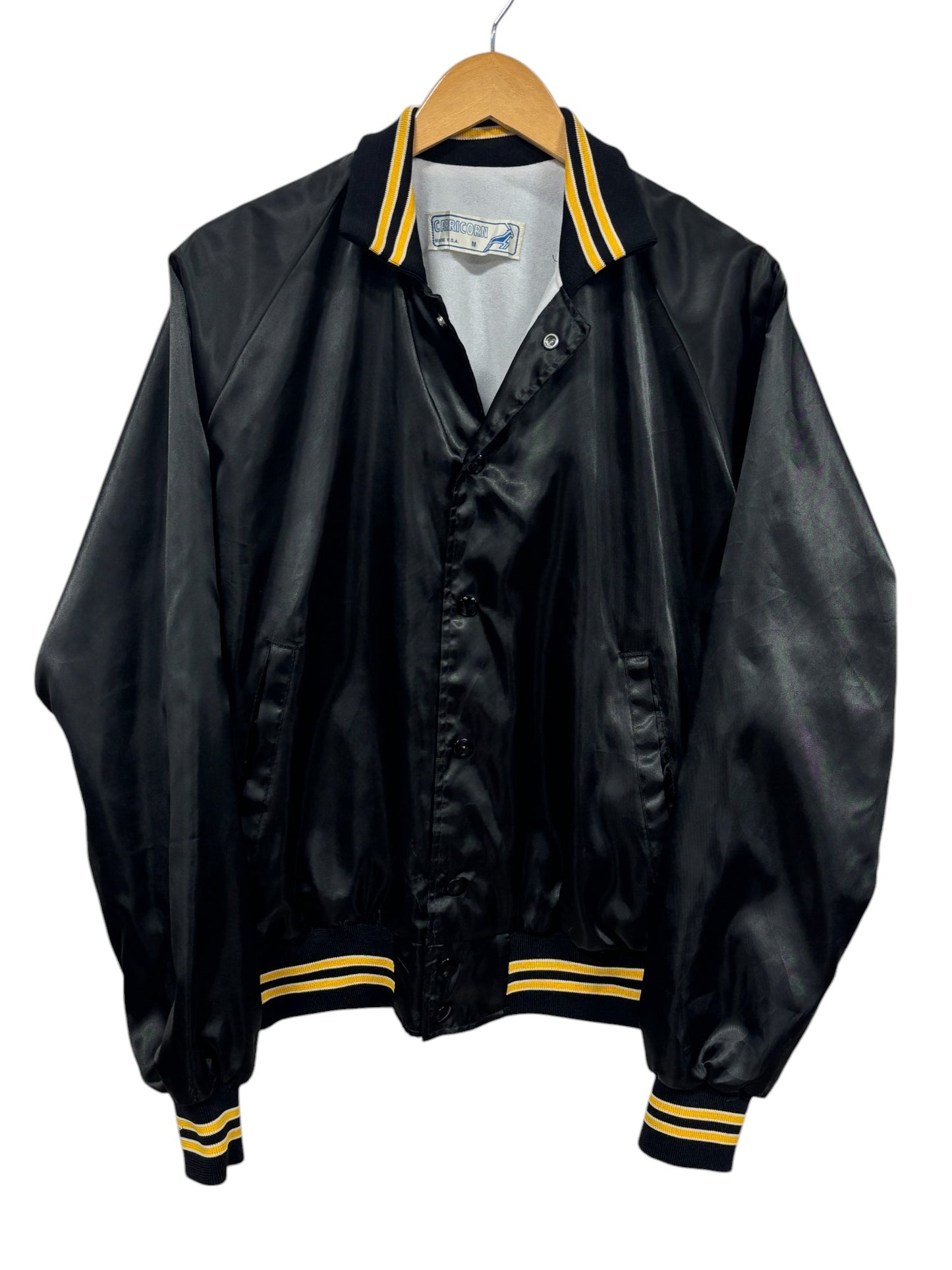 Vintage Eastern Montana College Satin Bomber Jacket Size Medium