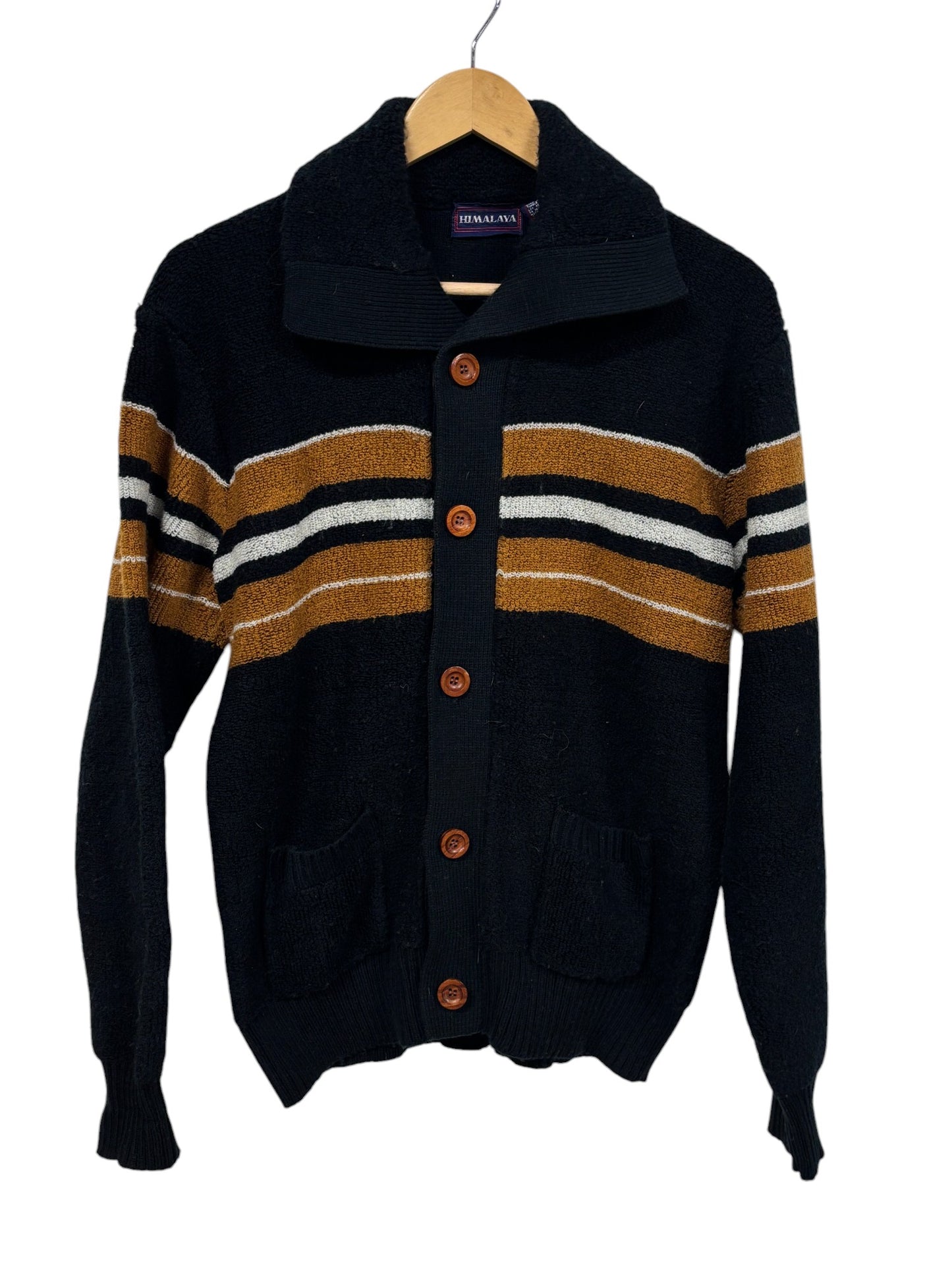 Vintage Himalaya Striped Cardigan Sweater Size Medium