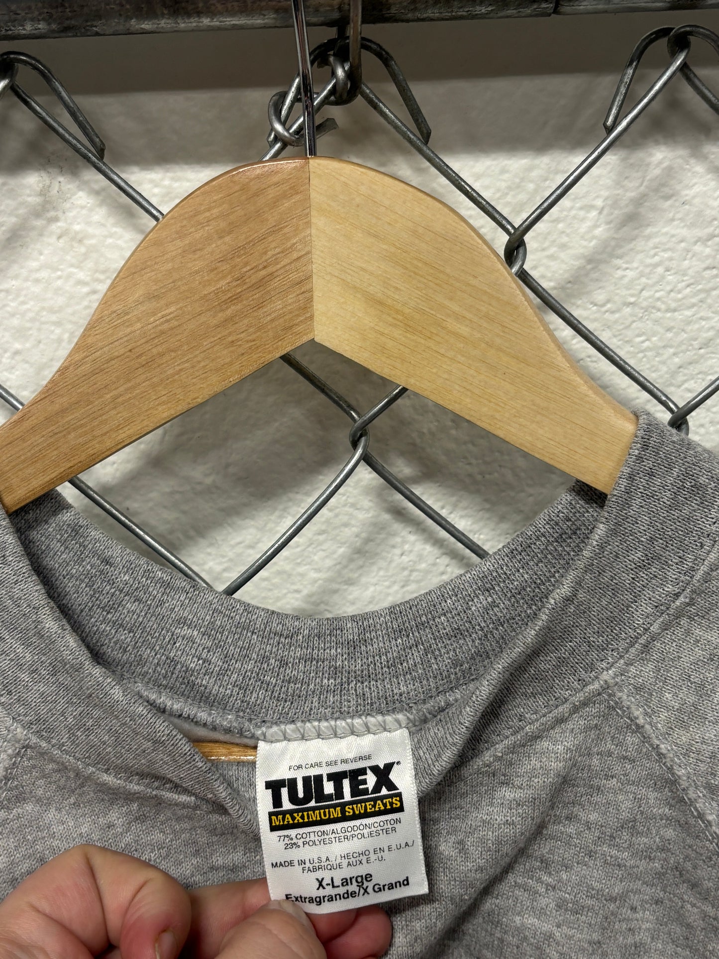 Vintage 90's Tultex Grey Blank Crewneck Sweater NWT Size XL