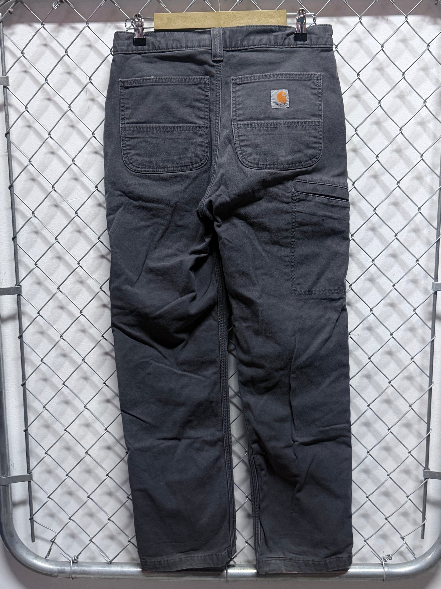 Carhartt Grey Relaxed Fit Carpenter Pants Size 30x29