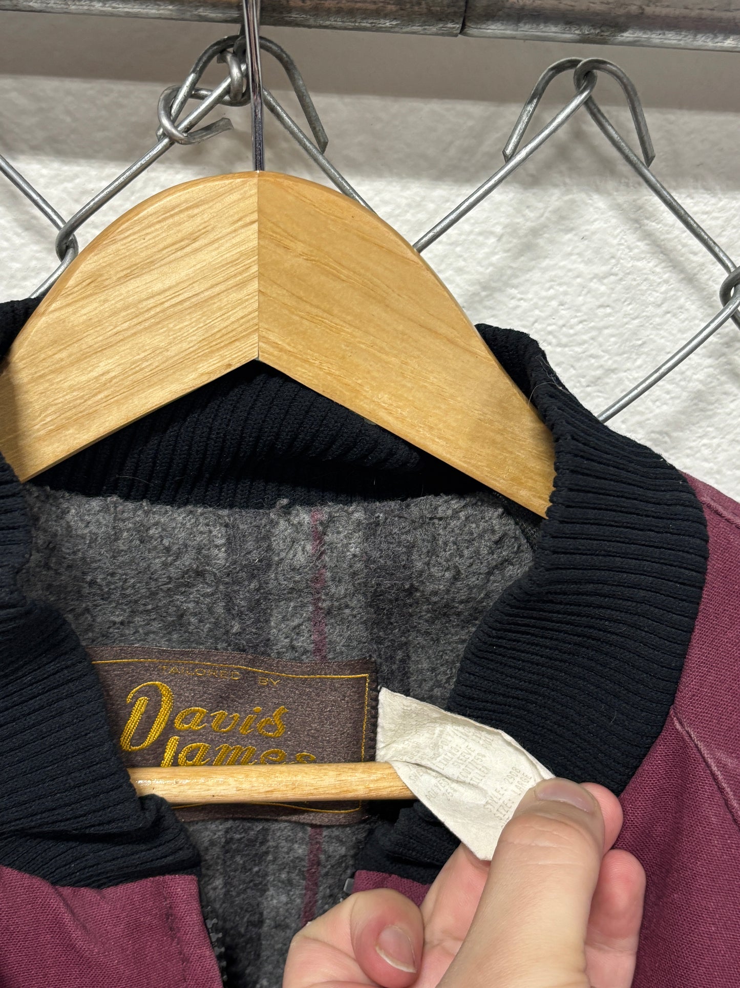 Vintage 90's Davis James Aztec Stripe Maroon Western Jacket Size Large