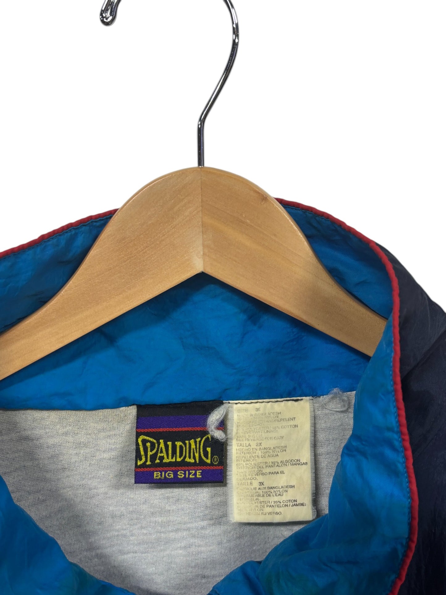 Vintage 90's Spalding Color Block Windbreaker Jacket Size 3XL