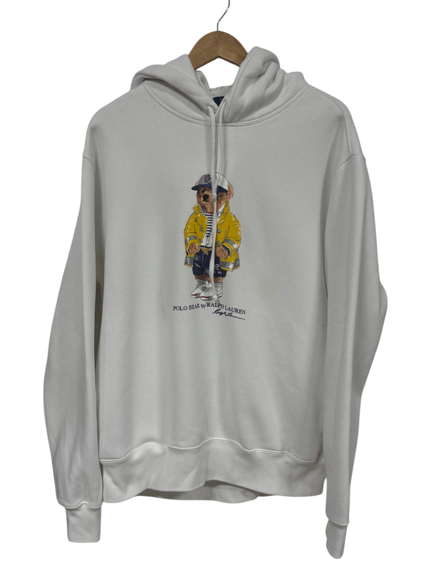 Polo Ralph Lauren RL-93 Polo Bear White Hoodie Size XL