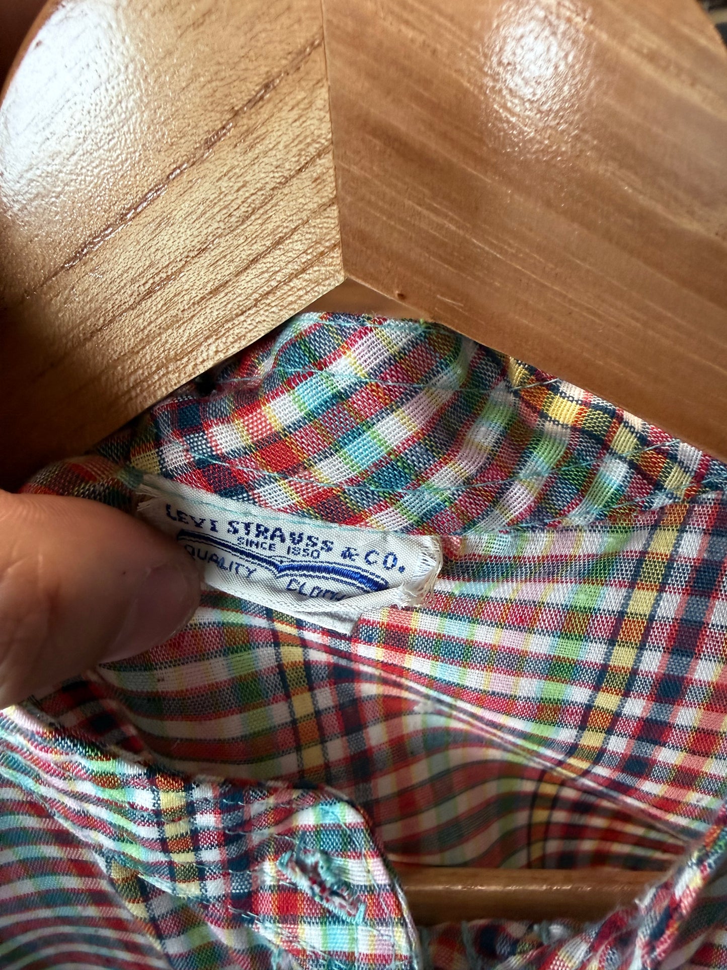 Vintage 90's Levi's Plaid Button Up Western Shirt Size Large