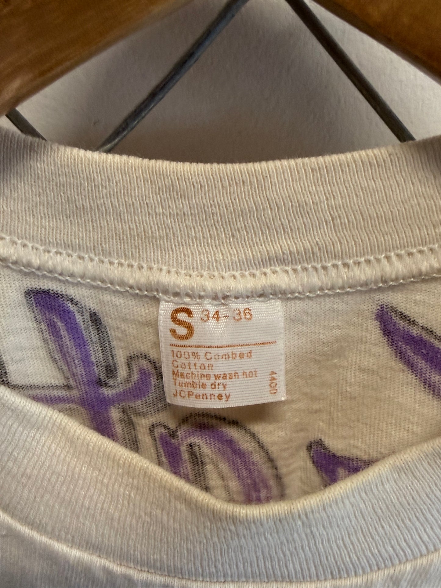 Vintage 80's Racing Team Air Brush Graphic Tee Size Small