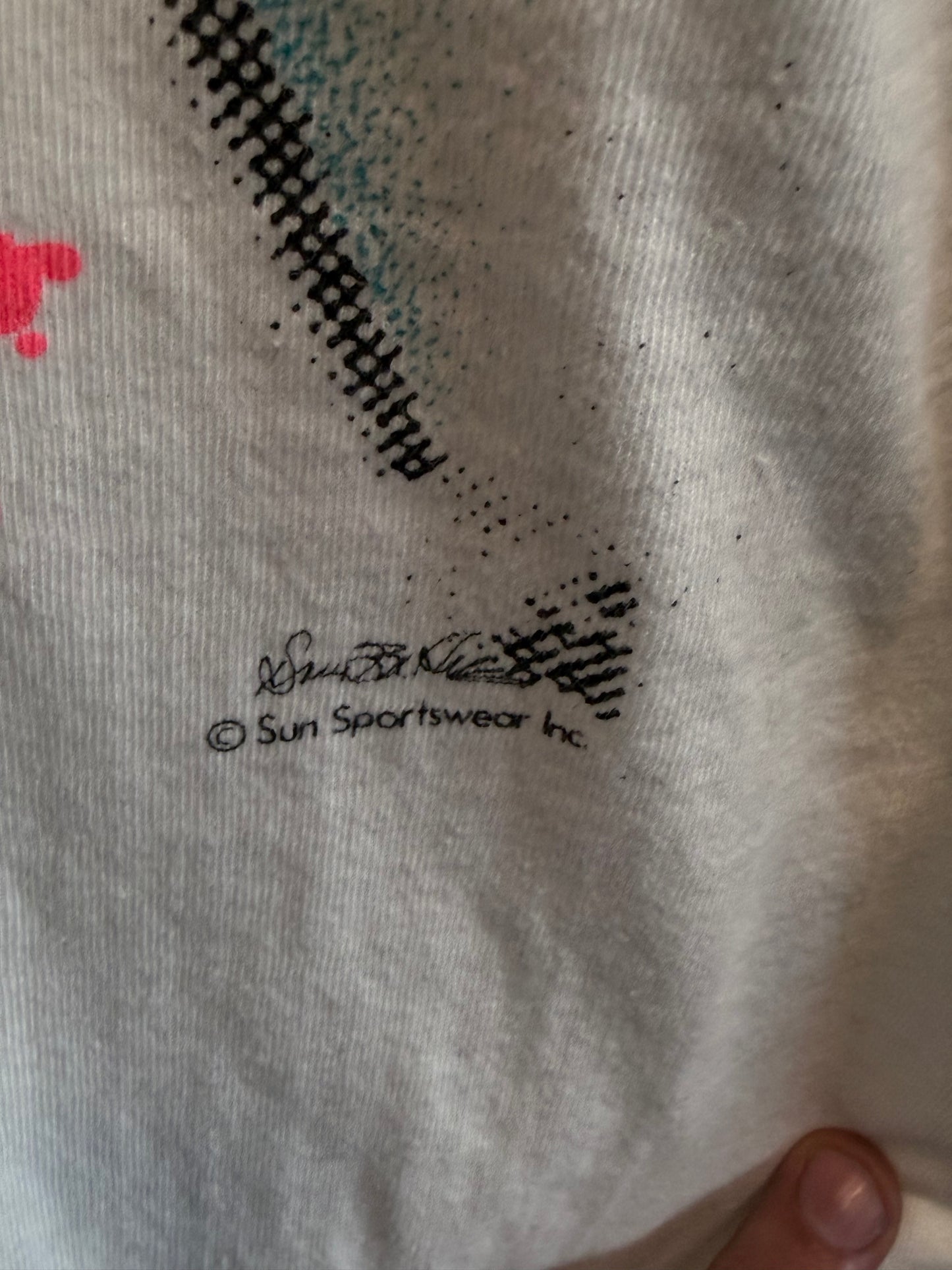 Vintage 80's Nose Tweek Skateboarding Ringer Graphic Tee Size Medium