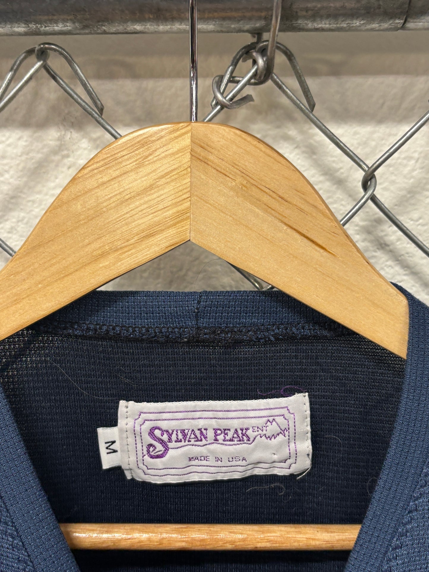 Vintage 90's Sylvan Peak Blue Blank Tee Size Medium